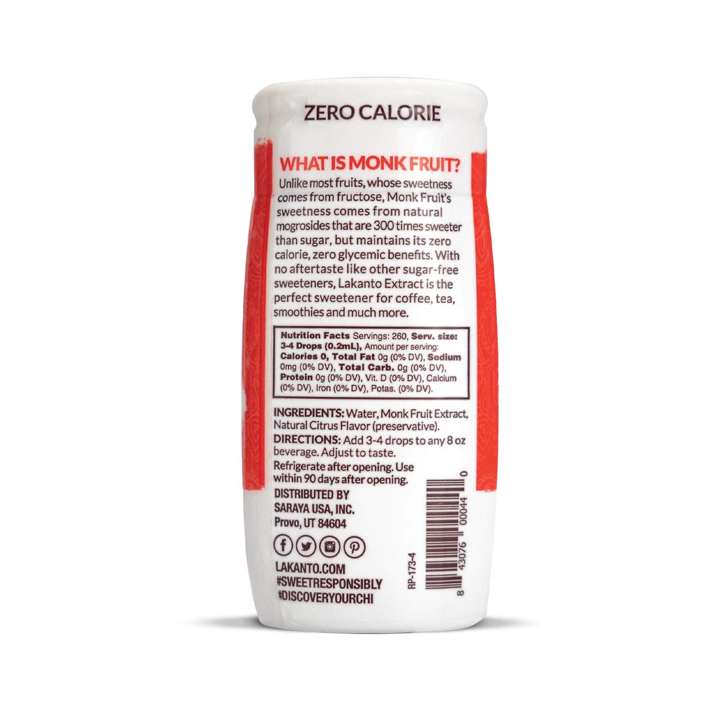 Lakanto Liquid Monkfruit Extract - Original - High-quality Sweetener by Lakanto at BariatricPal Store