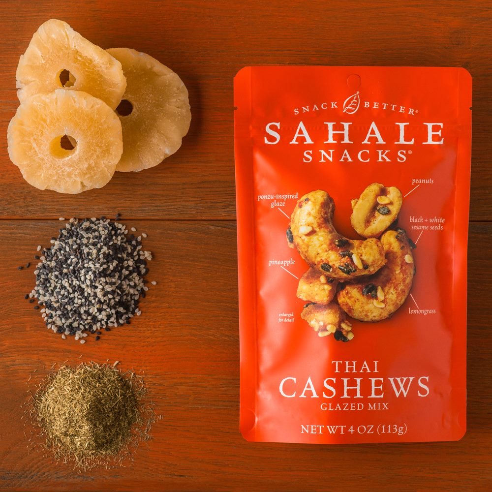 Sahale Snacks Thai Cashews Glazed Mix 4oz Bag - High-quality Nuts, Seeds and Fruits by Sahale Snacks at BariatricPal Store