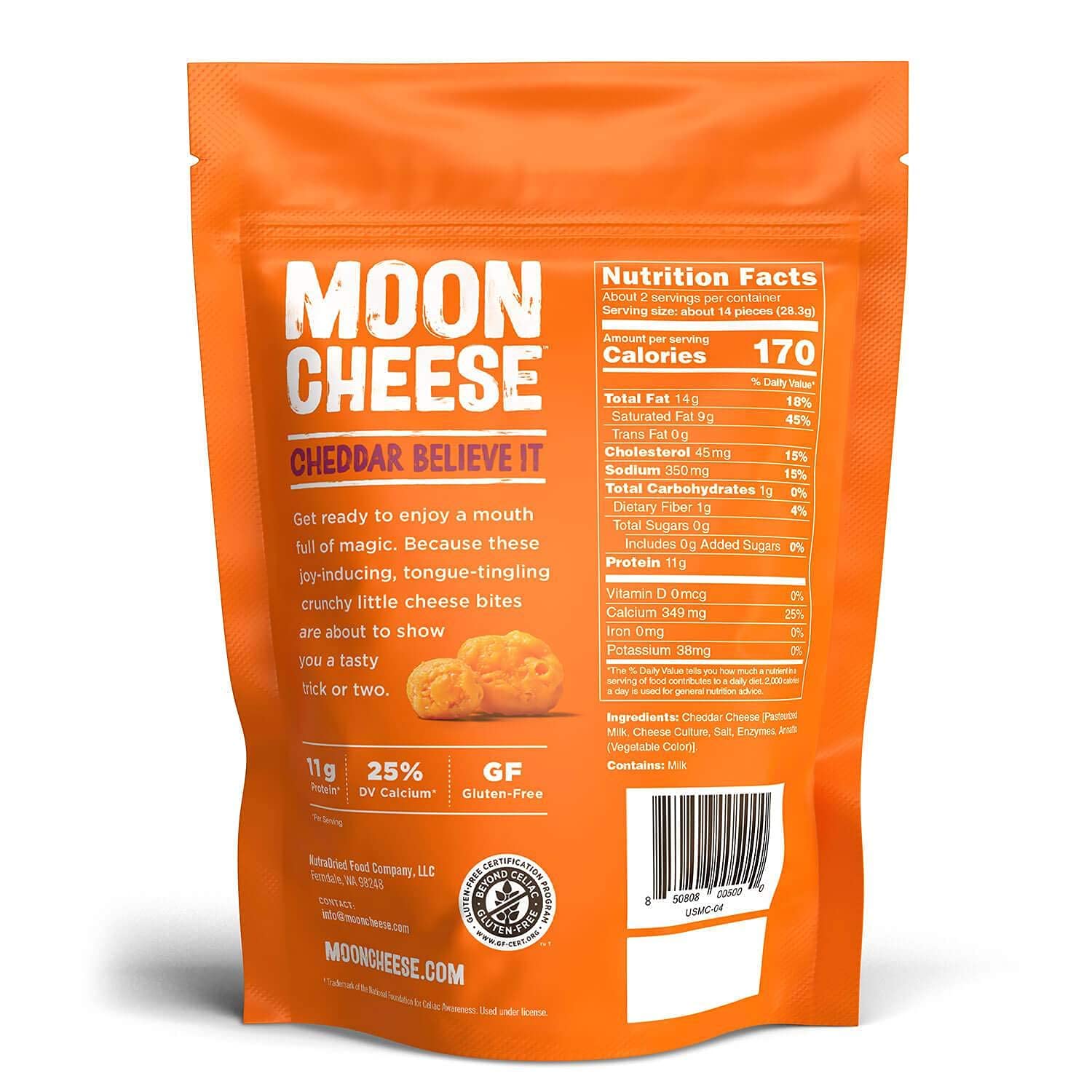 Moon Cheese (2oz.) - Cheddar Believe It - High-quality Cheese Snacks by Moon Cheese at BariatricPal Store