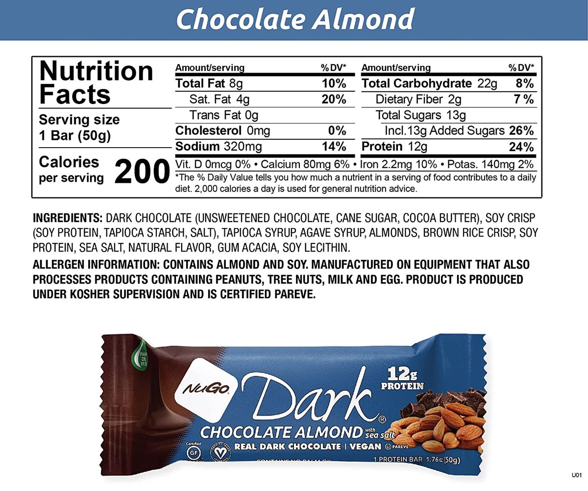 #Flavor_Chocolate Almond with Sea Salt #Size_12 bars