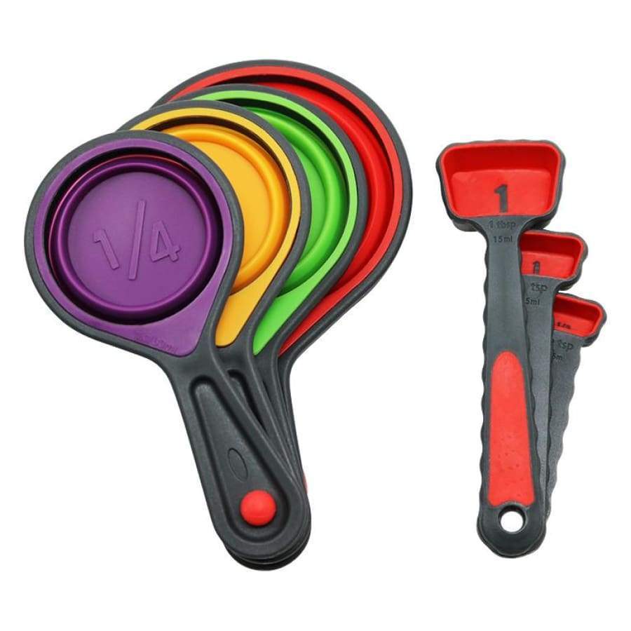 8 Piece Collapsible Measuring Cups and Spoons Set by BariatricPal - High-quality Dinnerware by BariatricPal at BariatricPal Store