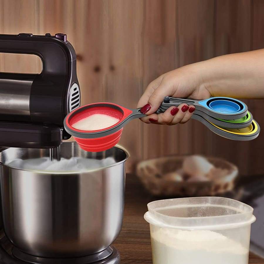 8 Piece Collapsible Measuring Cups and Spoons Set by BariatricPal - High-quality Dinnerware by BariatricPal at BariatricPal Store