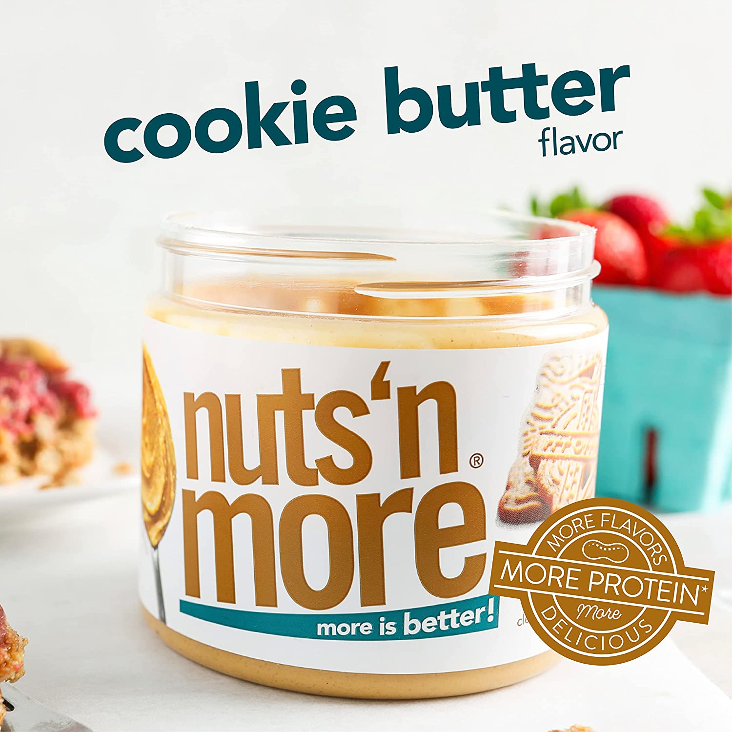 Nuts 'N More High Protein Peanut Butter Spread - Cookie Butter - High-quality Nut Butter by Nuts 'N More at BariatricPal Store
