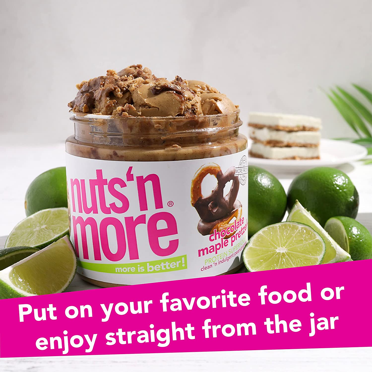 Nuts 'N More High Protein Peanut Butter Spread - Chocolate Maple Pretzel - High-quality Nut Butter by Nuts 'N More at BariatricPal Store