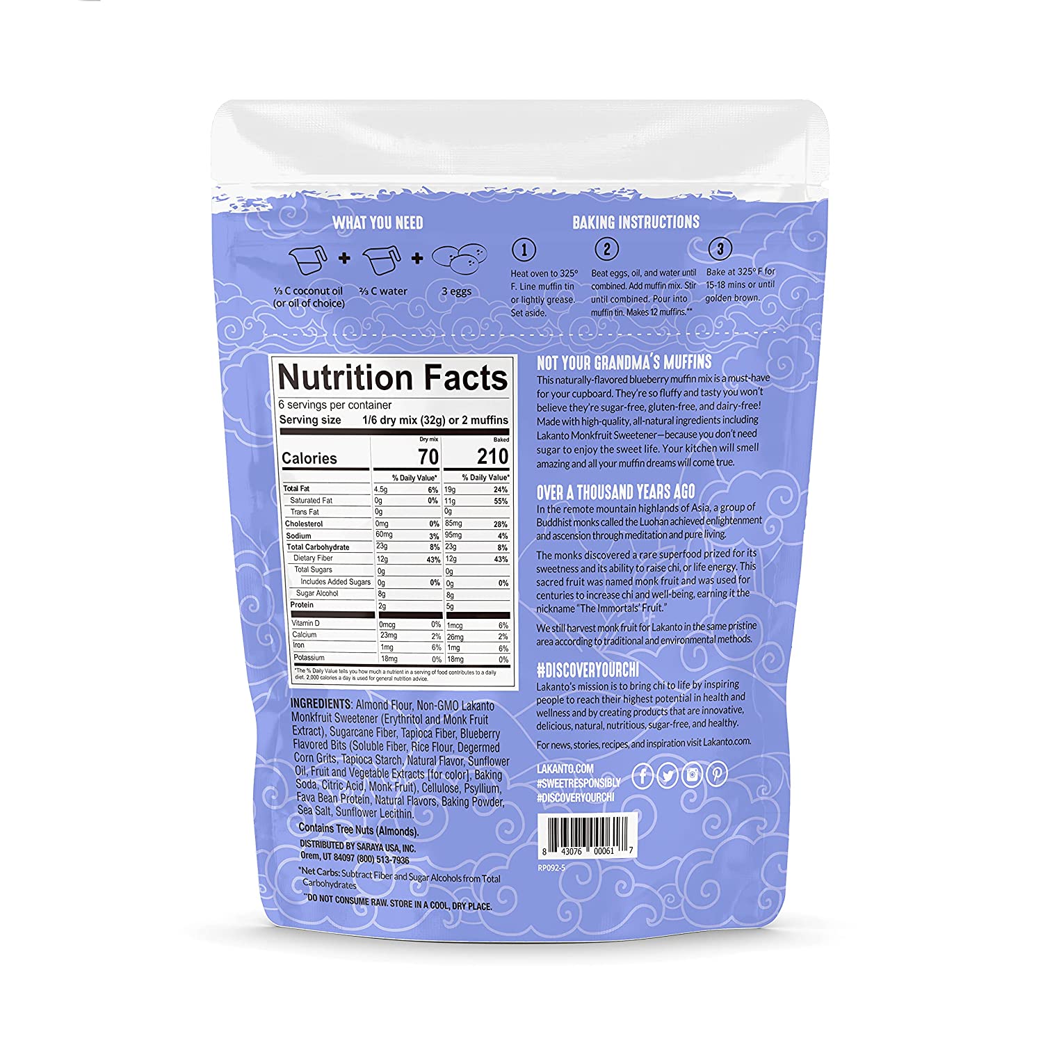 Lakanto Sugar-Free Muffin Mix - High-quality Baking Mix by Lakanto at BariatricPal Store