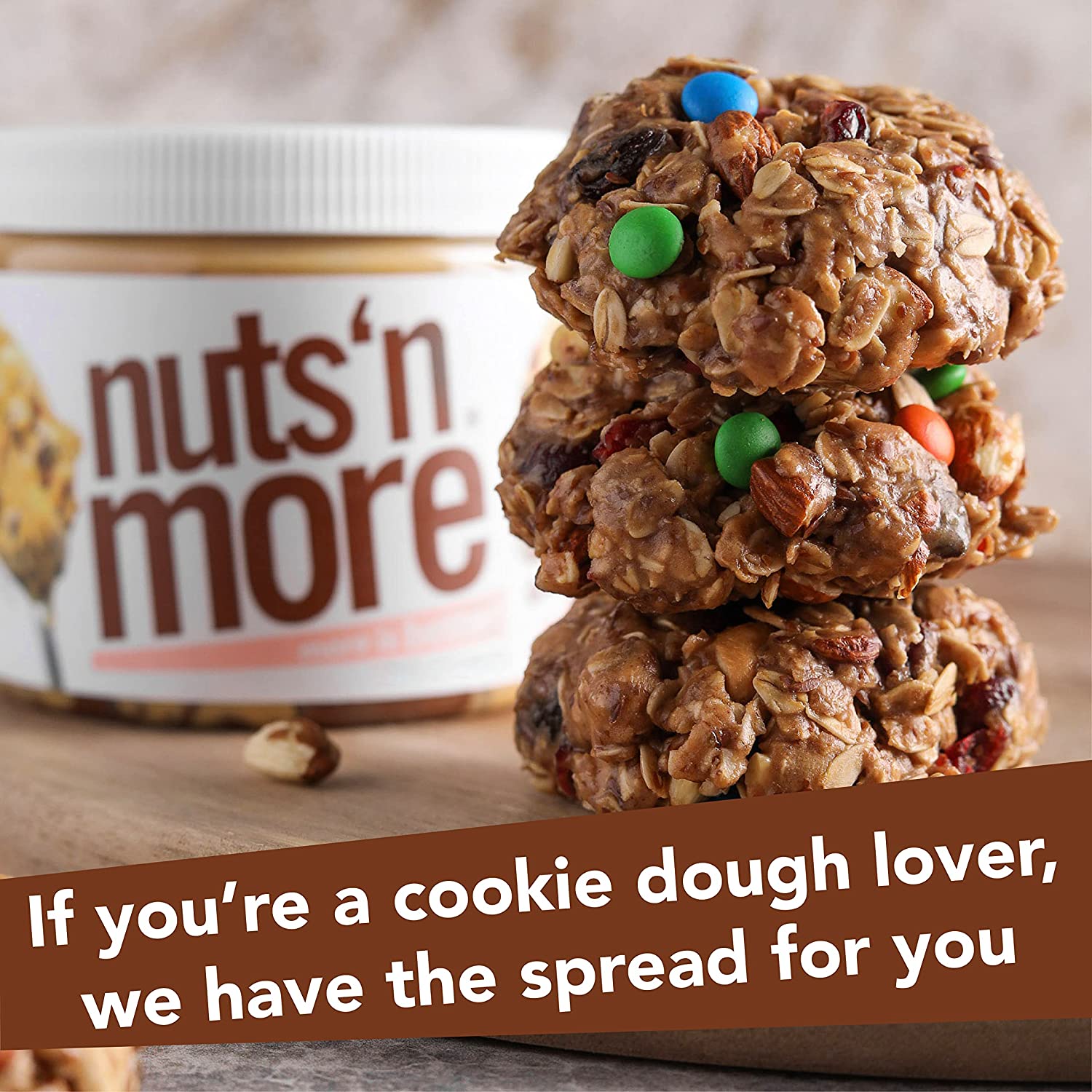 Nuts 'N More High Protein Peanut Butter Spread - Cookie Dough - High-quality Nut Butter by Nuts 'N More at BariatricPal Store