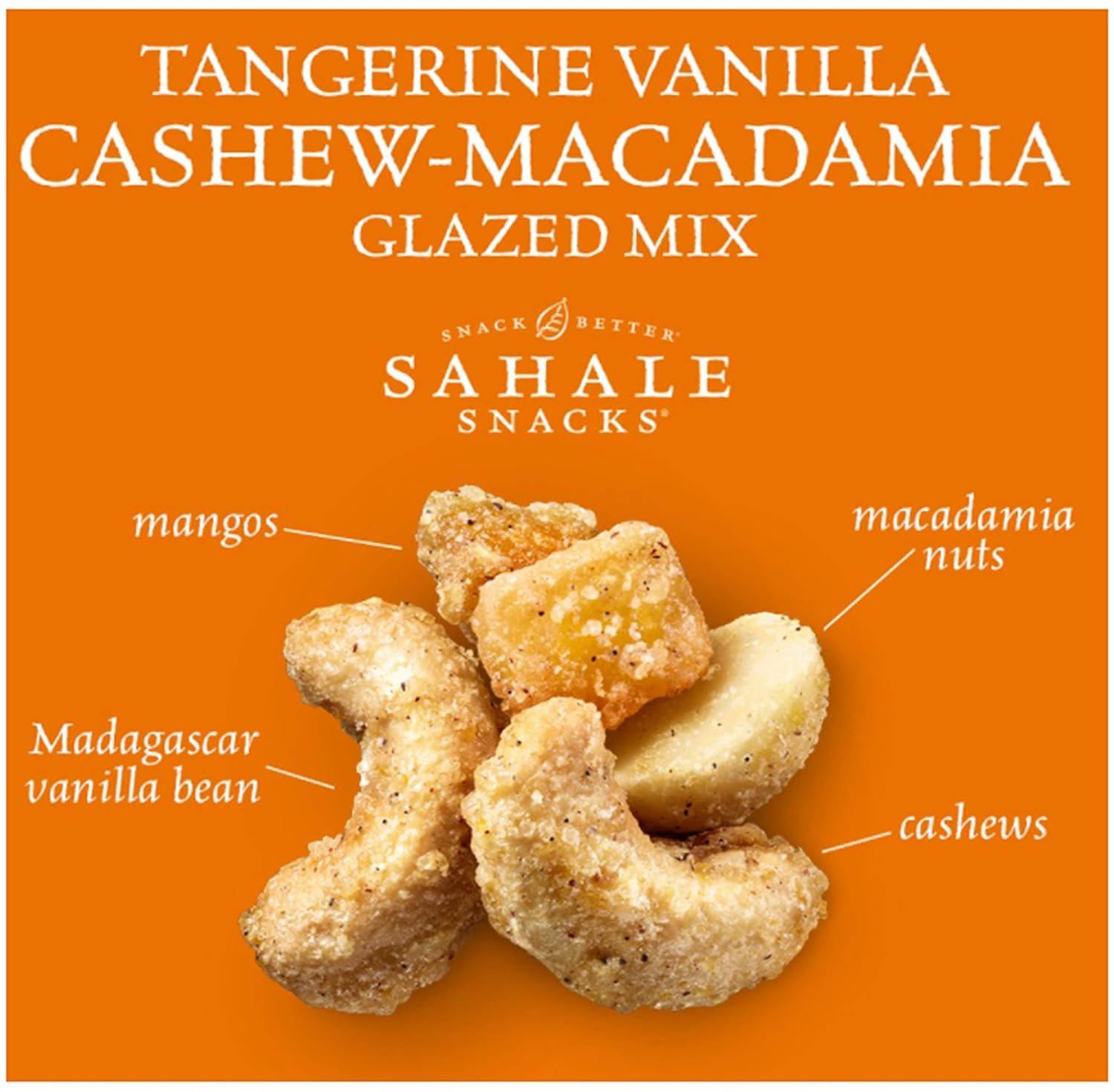 Sahale Snacks Tangerine Vanilla Cashew Macadamia Glazed Mix 4oz Bag - High-quality Nuts, Seeds and Fruits by Sahale Snacks at BariatricPal Store