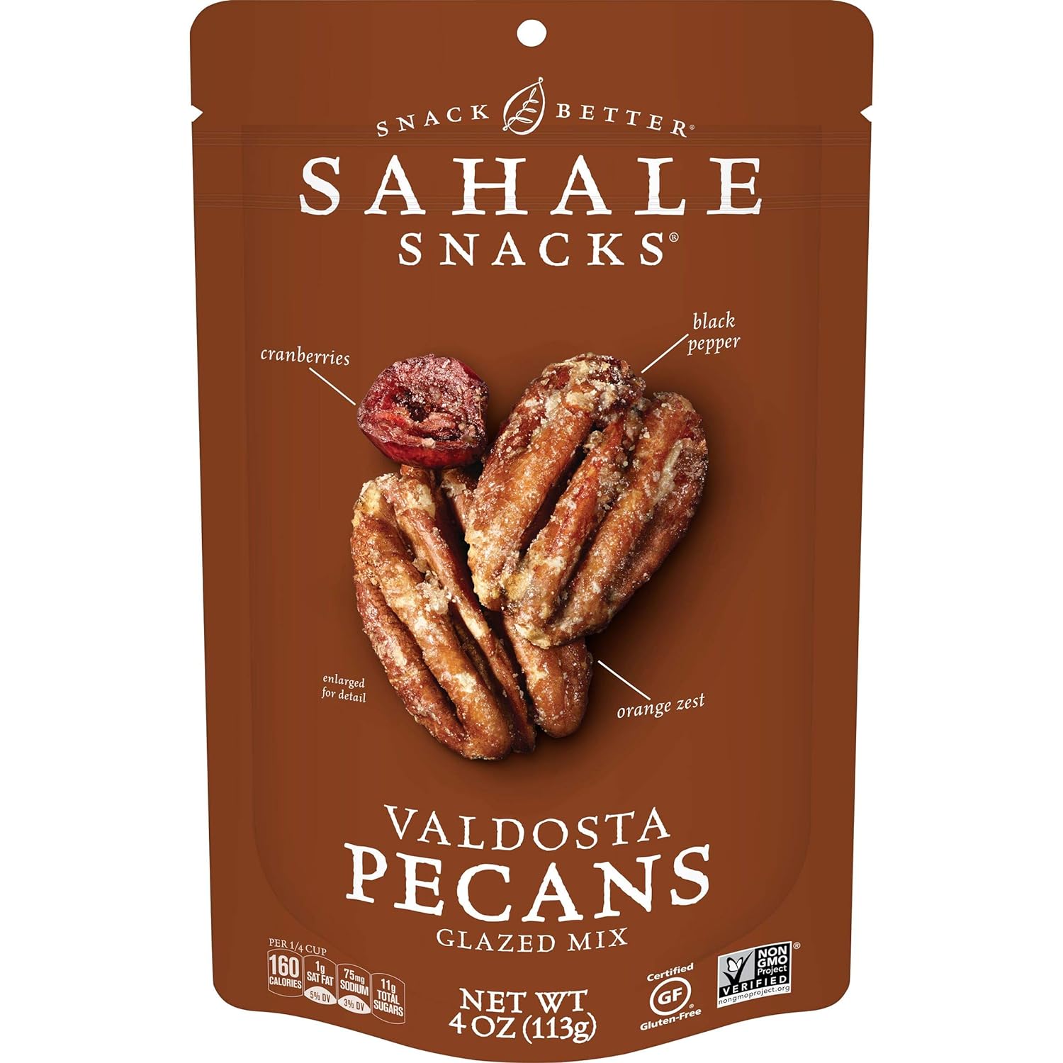 Sahale Snacks Valdosta Pecans Glazed Mix 4oz Bag - High-quality Nuts, Seeds and Fruits by Sahale Snacks at BariatricPal Store