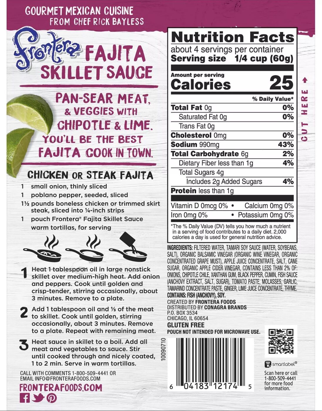 Frontera Fajita Skillet Sauce 8 oz. - High-quality Gluten Free by Frontera at BariatricPal Store