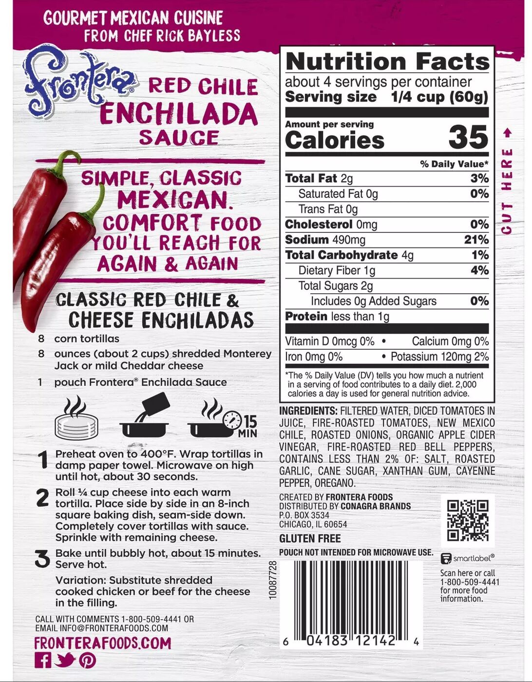 Frontera Enchilada Sauce Red Chile 8 oz. - High-quality Gluten Free by Frontera at BariatricPal Store