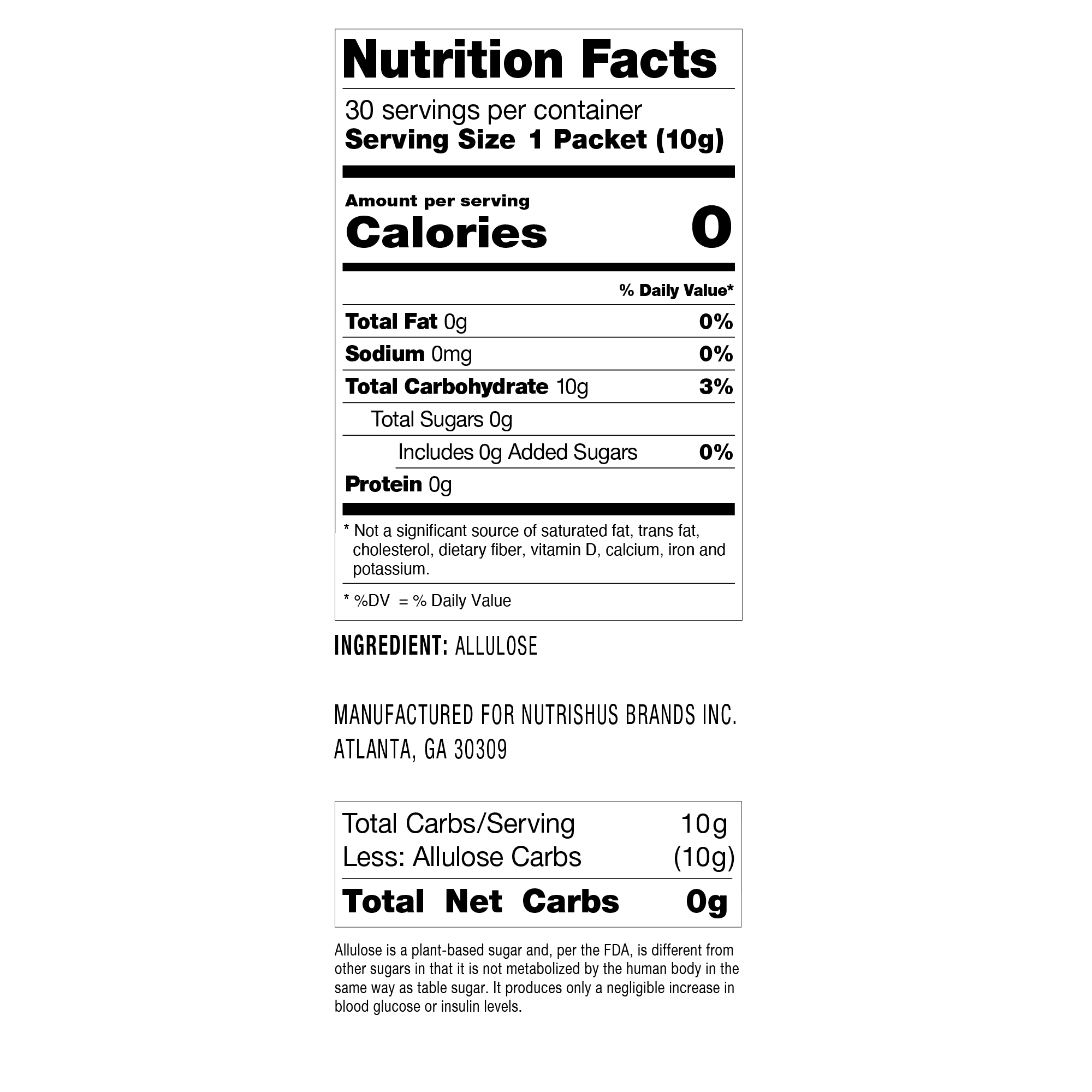 RxSugar 30 Stick Pack Carton (30 Servings) - 0 Calories. 0 Net Carbs. 0 Glycemic - High-quality Sugar Substitute by RxSugar at BariatricPal Store