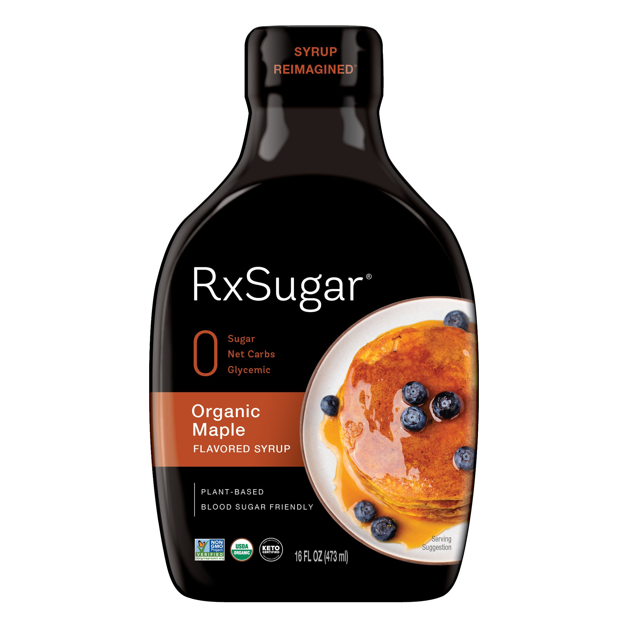 RxSugar Organic Syrup (16 oz) - Pancake - High-quality Syrups by RxSugar at BariatricPal Store
