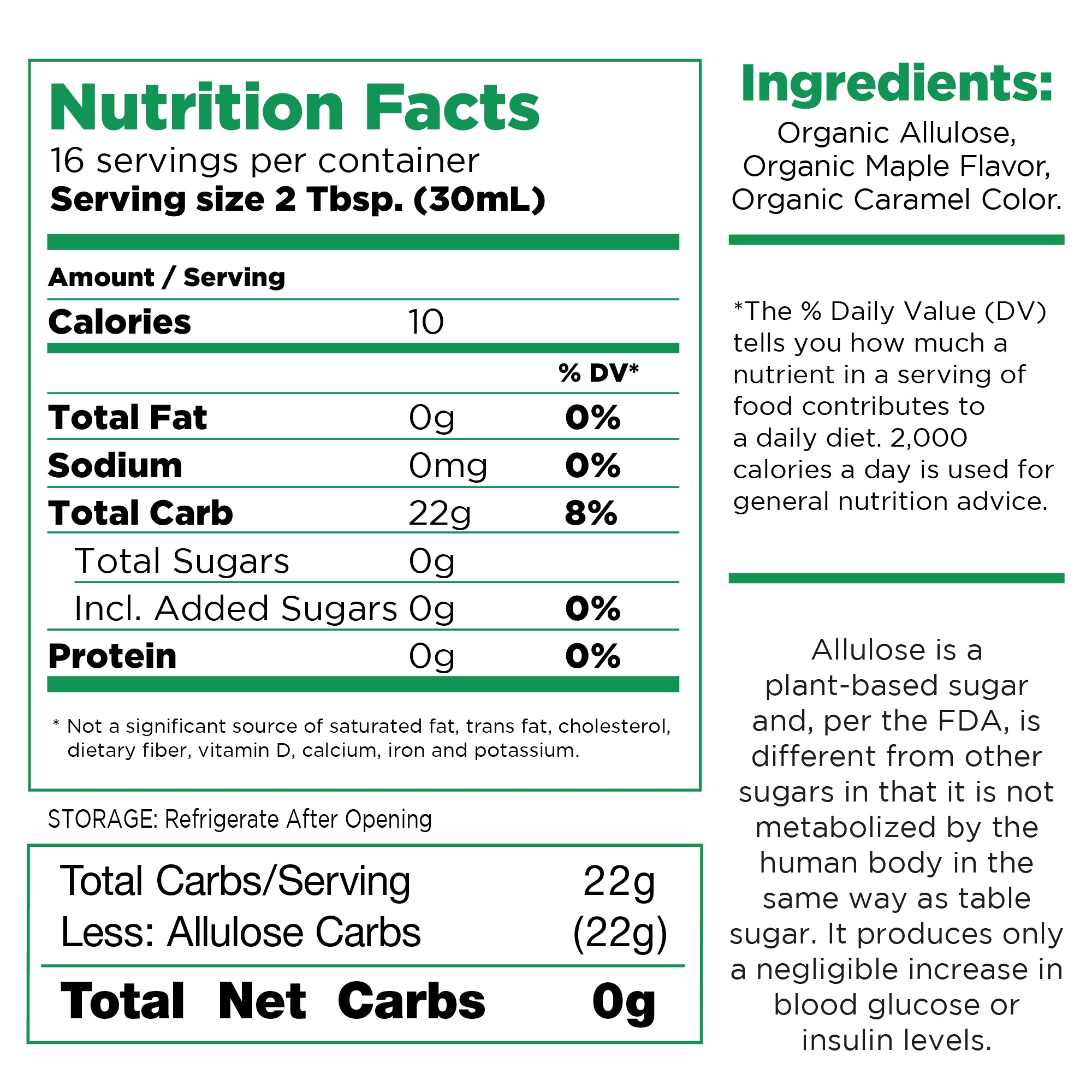 RxSugar Organic Syrup (16 oz) - Pancake - High-quality Syrups by RxSugar at BariatricPal Store