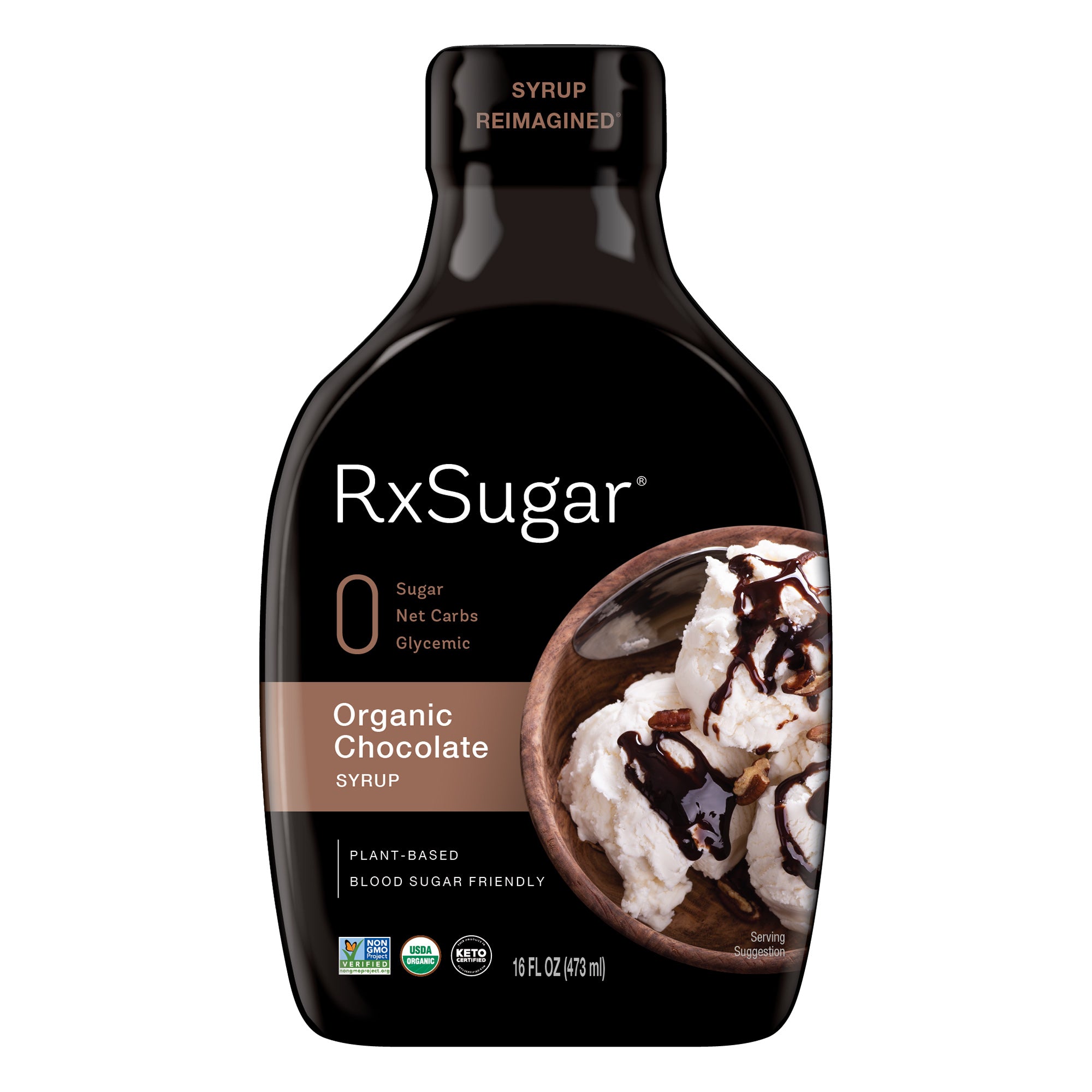 RxSugar Organic Syrup (16 oz) - Chocolate - High-quality Syrups by RxSugar at BariatricPal Store