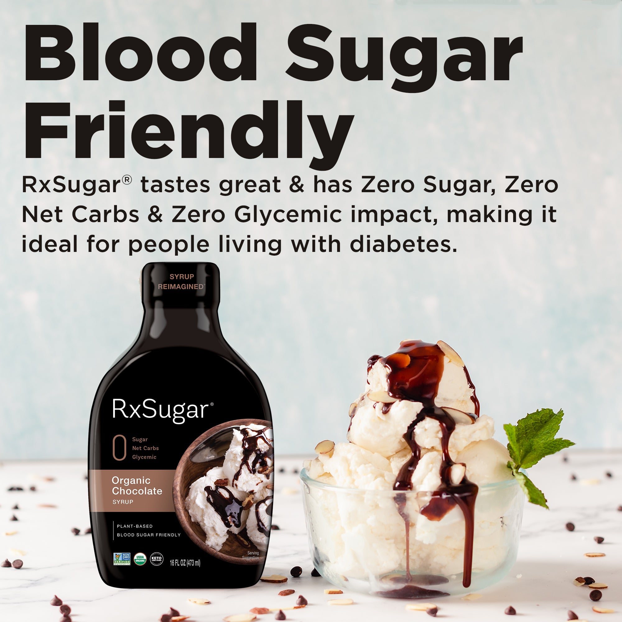 RxSugar Organic Syrup (16 oz) - Chocolate - High-quality Syrups by RxSugar at BariatricPal Store