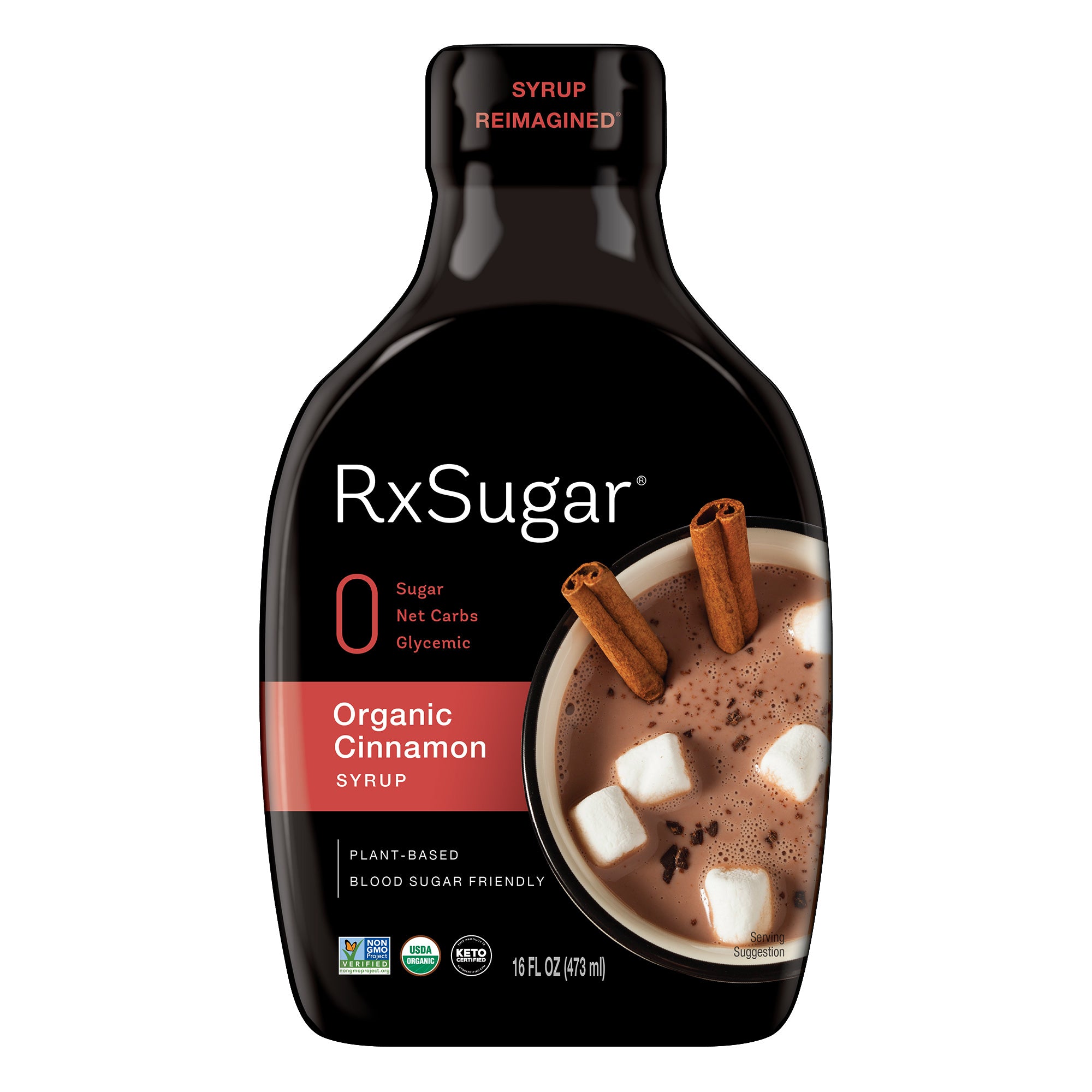 RxSugar Organic Syrup (16 oz) - Cinnamon - High-quality Syrups by RxSugar at BariatricPal Store