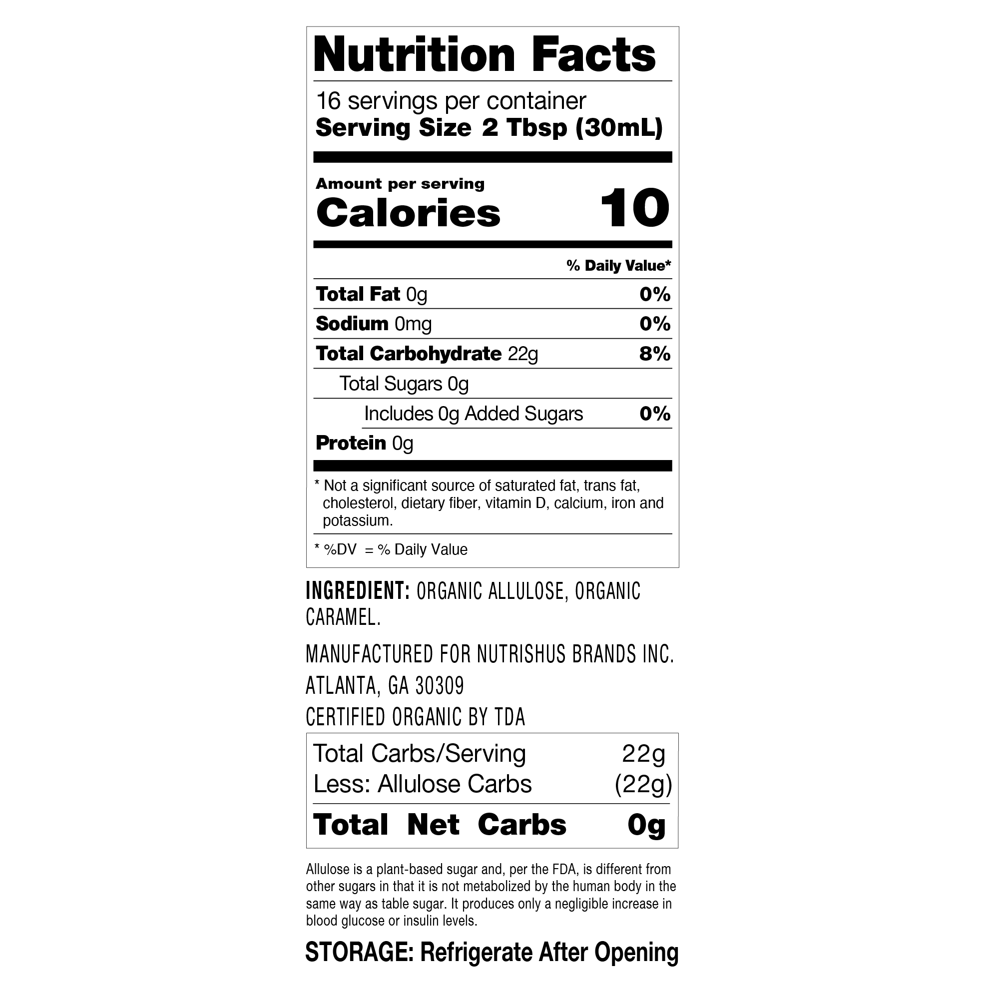 RxSugar Organic Syrup (16 oz) - Caramel - High-quality Syrups by RxSugar at BariatricPal Store