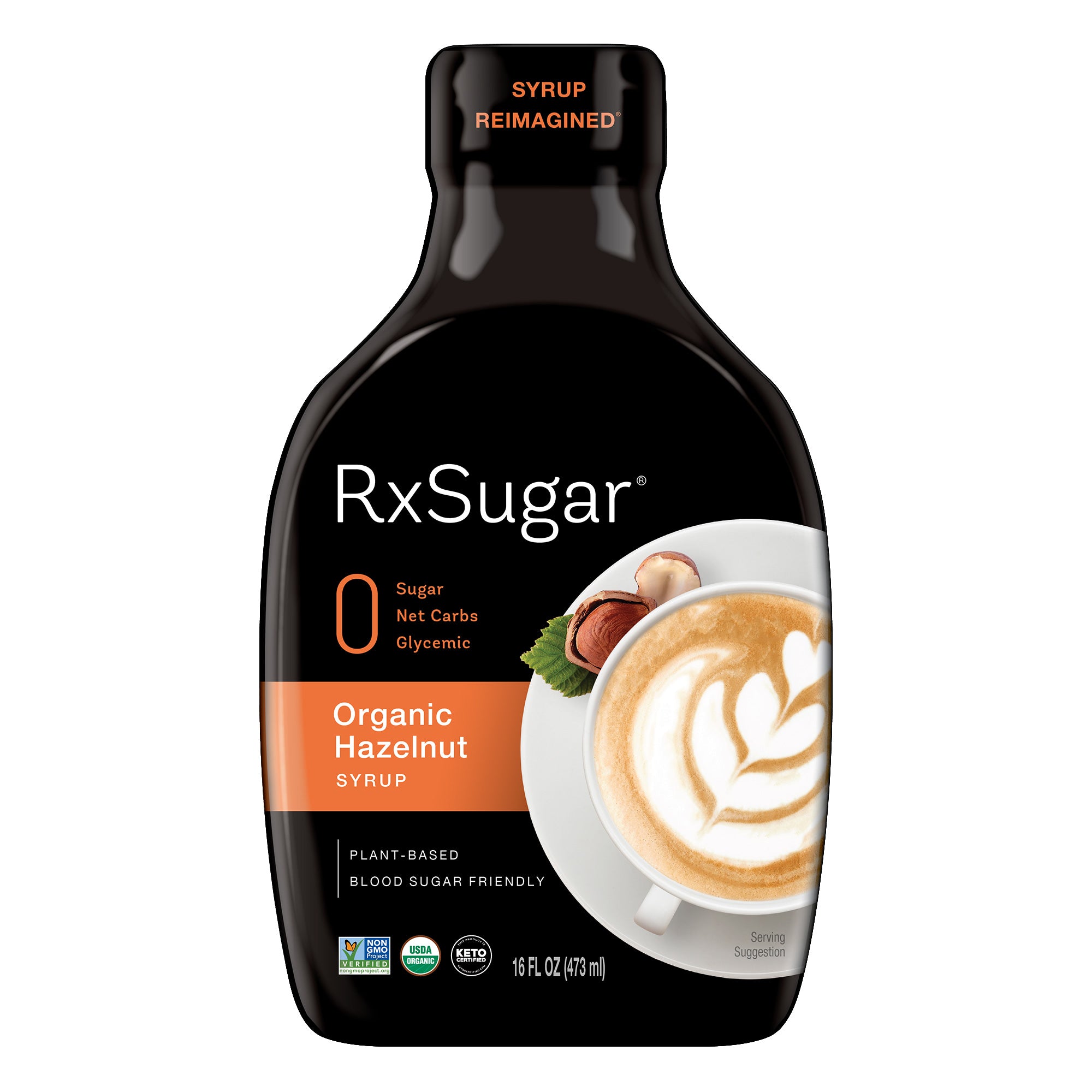 RxSugar Organic Syrup (16 oz) - Hazelnut - High-quality Syrups by RxSugar at BariatricPal Store