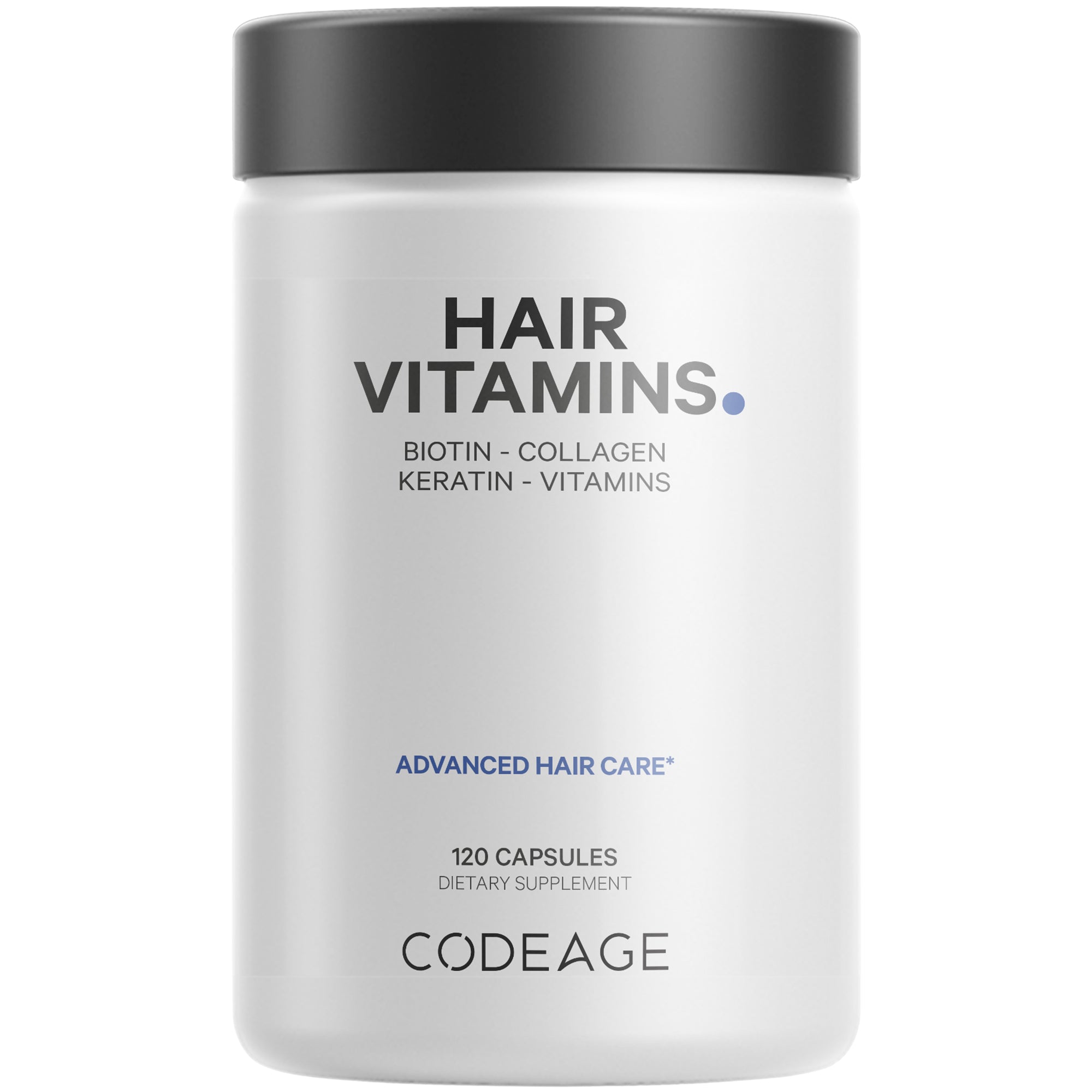 Hair Vitamins with Biotin 10000 mcg Keratin Collagen Zinc Inositol Hair Support Supplement by Codeage - High-quality Hair, Skin & Nails by Codeage at BariatricPal Store
