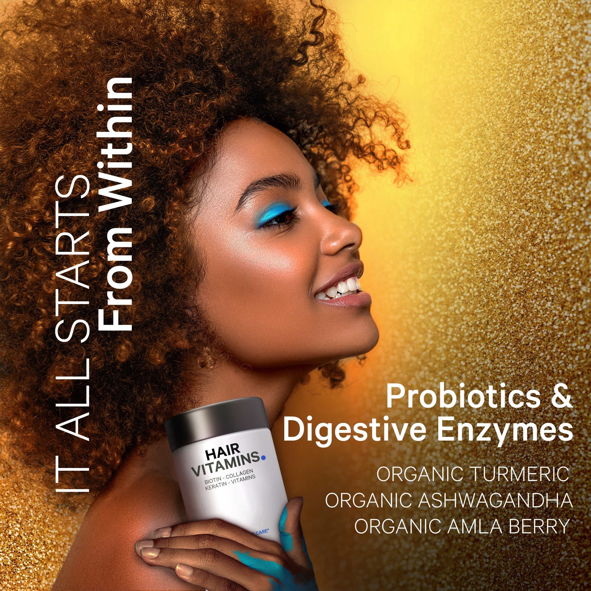 Hair Vitamins with Biotin 10000 mcg Keratin Collagen Zinc Inositol Hair Support Supplement by Codeage - High-quality Hair, Skin & Nails by Codeage at BariatricPal Store