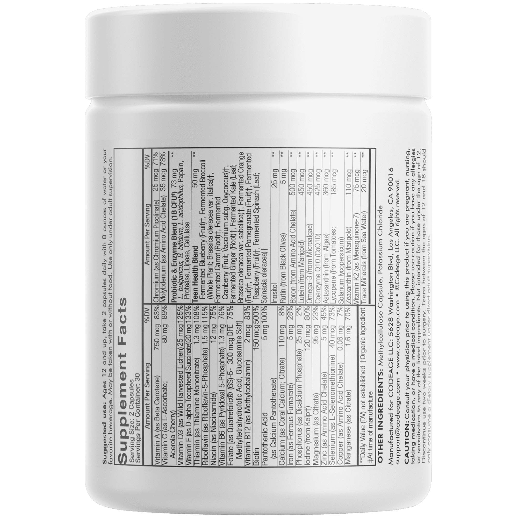 Teen's Daily Multivitamin by Codeage