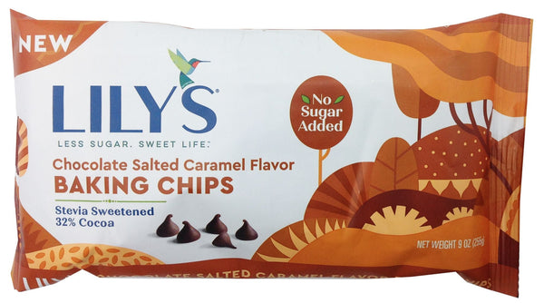 Lily's Sweets Chocolate Salted Caramel Flavor Baking Chips, No Sugar Added 9 oz. - High-quality Baking Products by Lily's Sweets at 