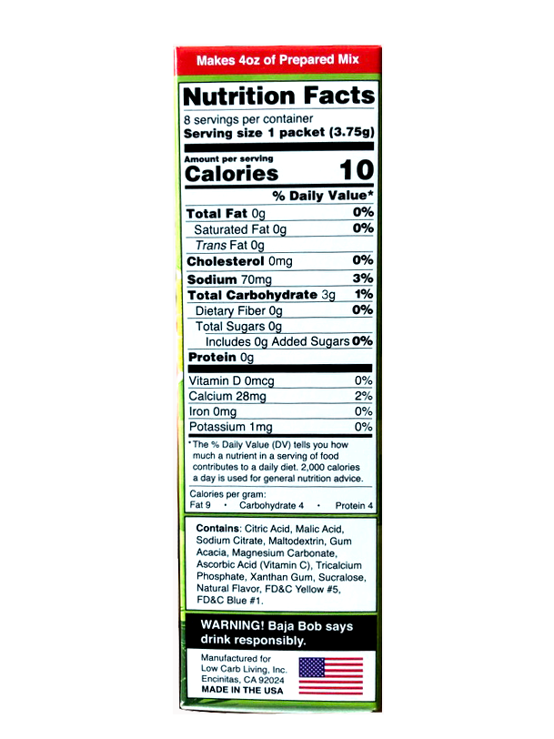 Baja Bob's Sugar-Free Original Margarita Singles - High-quality Beverages by Baja Bob's at BariatricPal Store