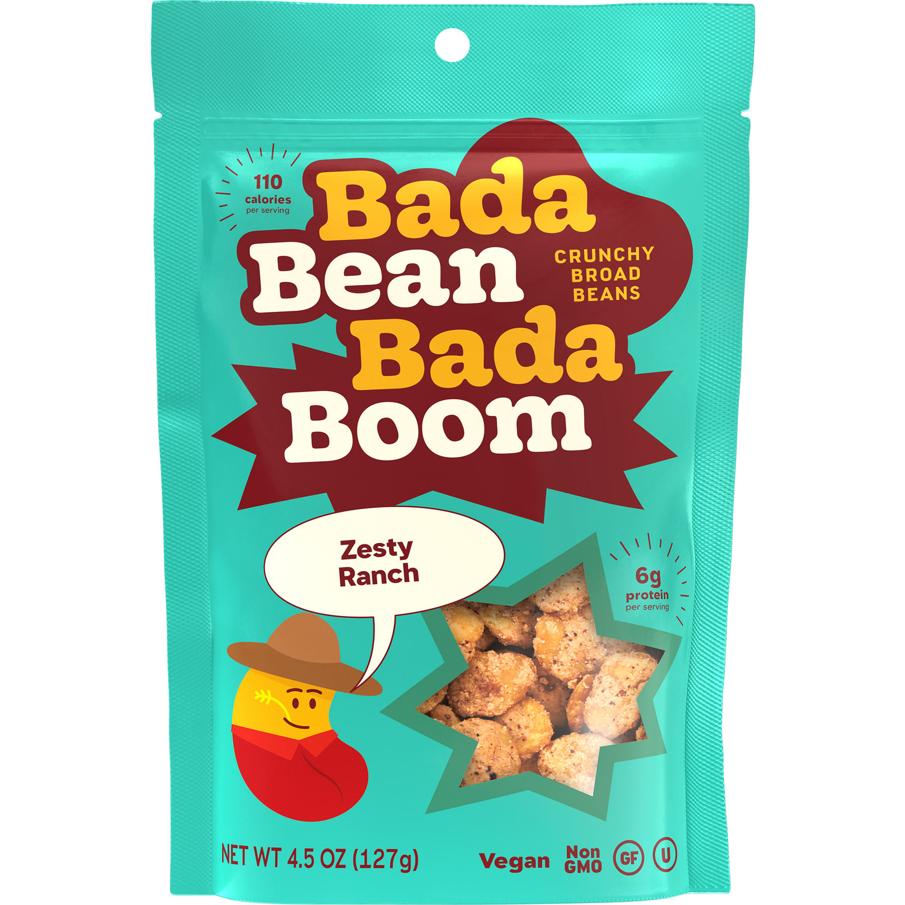 Enlightened Crunchy Broad Beans - Zesty Ranch (4.5 oz) - High-quality Roasted Broad Bean Crisps by Enlightened at BariatricPal Store