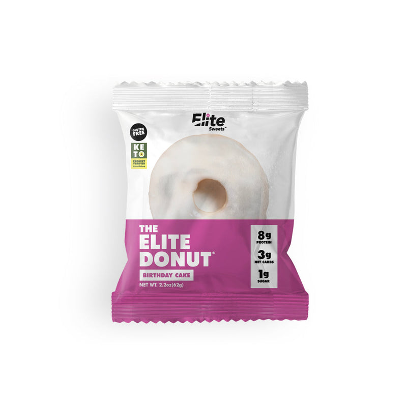 Elite Sweets High-Protein & Low-Carb Donut - Birthday Cake