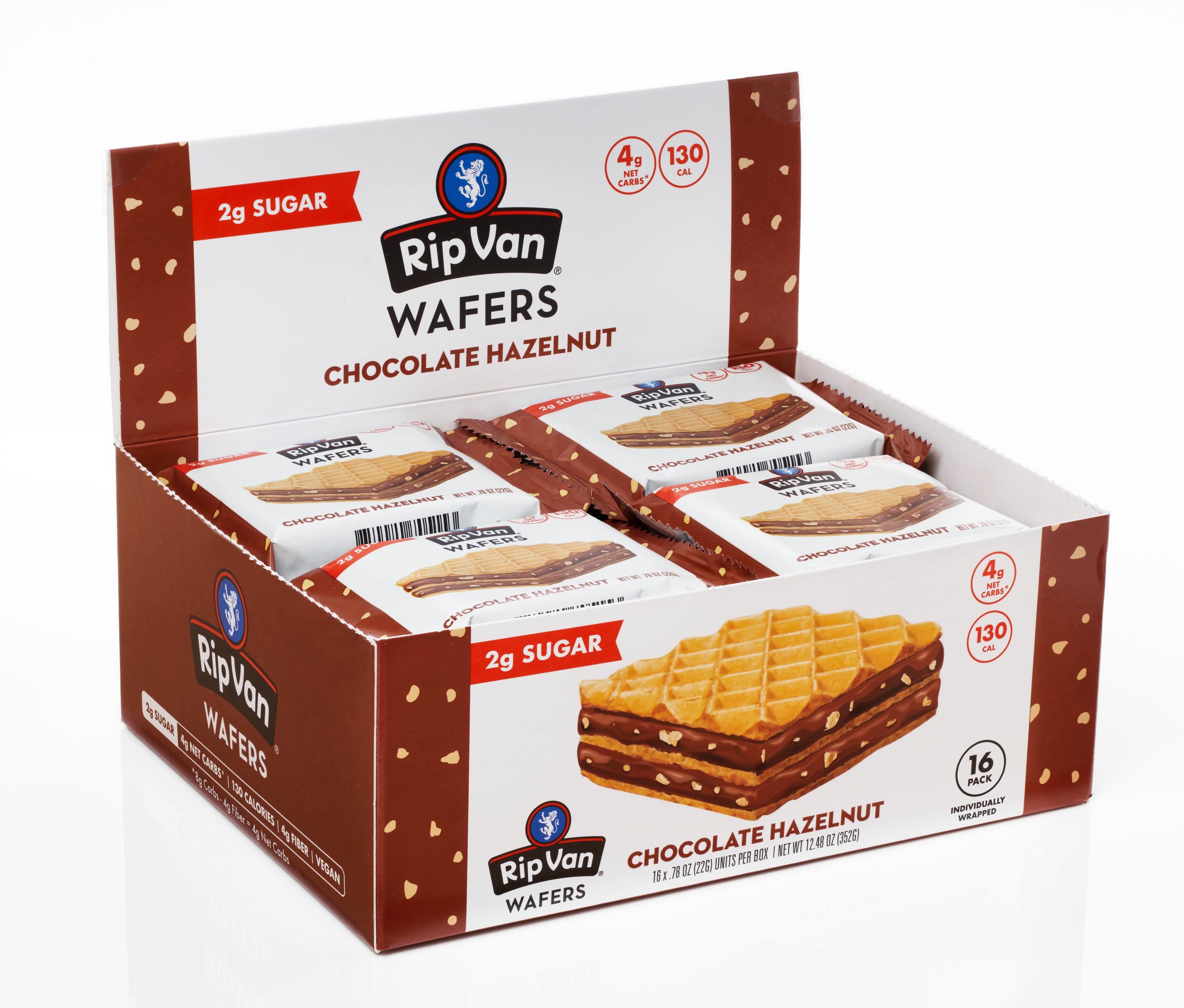 Wafer Snacks by Rip Van - Chocolate Hazelnut - High-quality Cakes & Cookies by Rip Van at BariatricPal Store