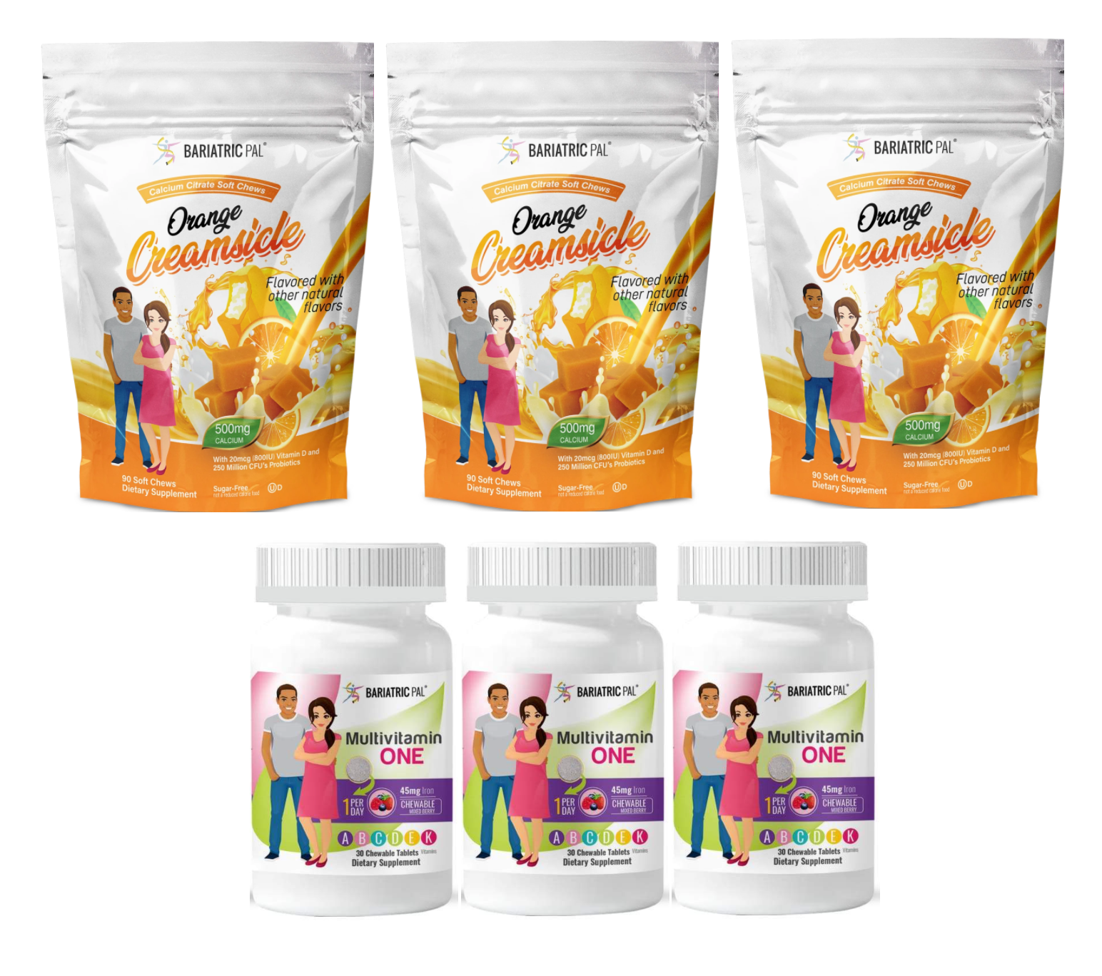 Gastric Sleeve Complete Bariatric Vitamin Pack by BariatricPal - Chewables - High-quality Vitamin Pack by BariatricPal at BariatricPal Store