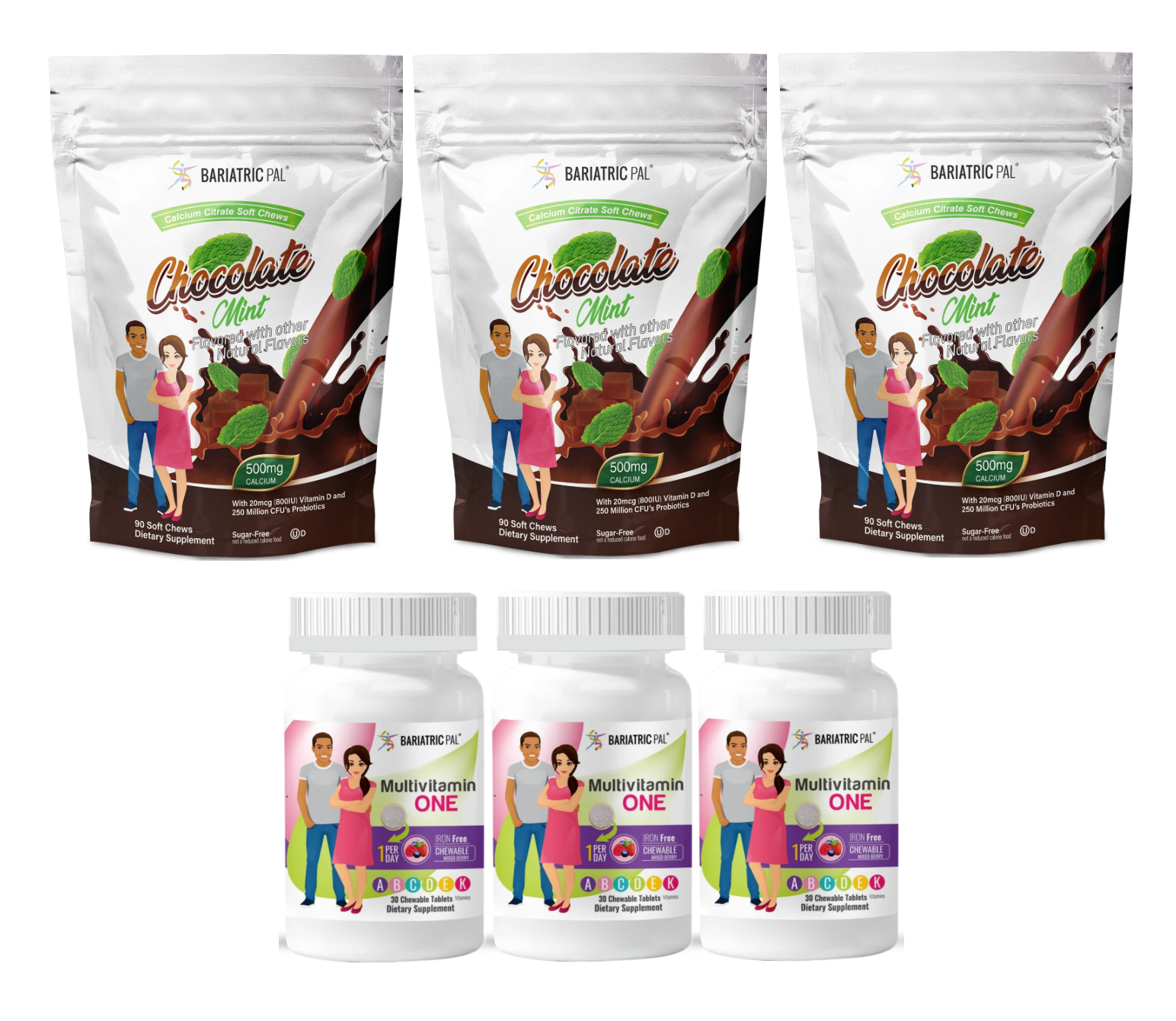 Gastric Sleeve Complete Bariatric Vitamin Pack by BariatricPal - Chewables - High-quality Vitamin Pack by BariatricPal at BariatricPal Store