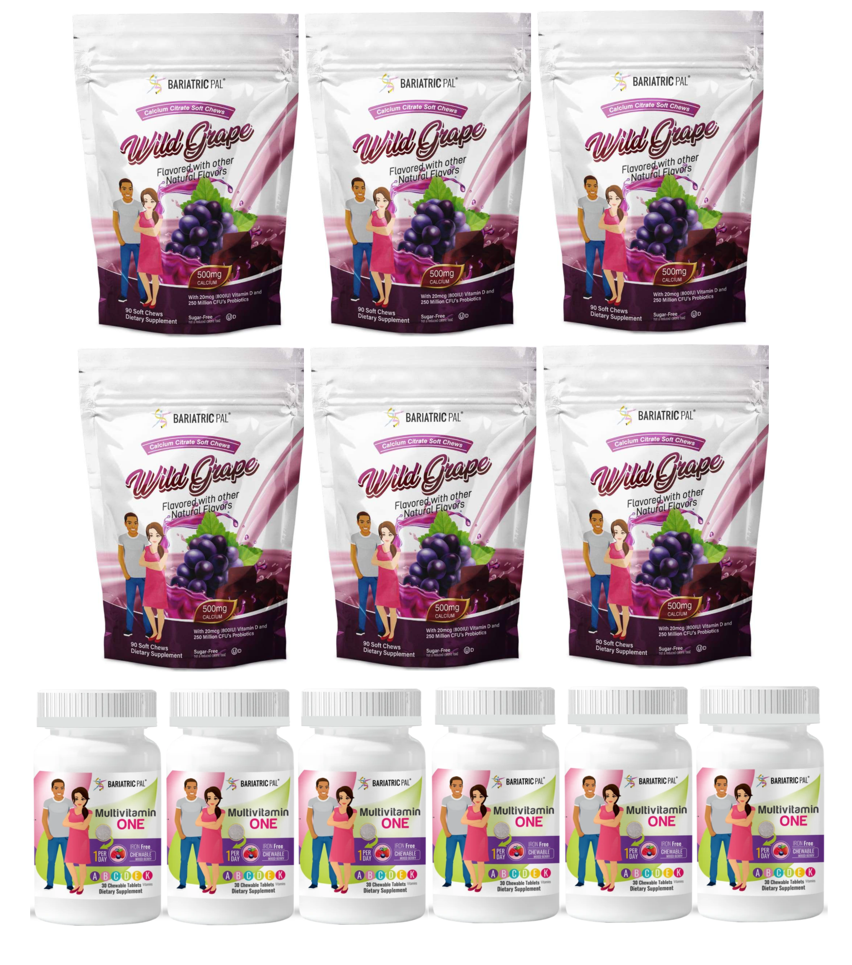 Gastric Sleeve Complete Bariatric Vitamin Pack by BariatricPal - Chewables - High-quality Vitamin Pack by BariatricPal at BariatricPal Store