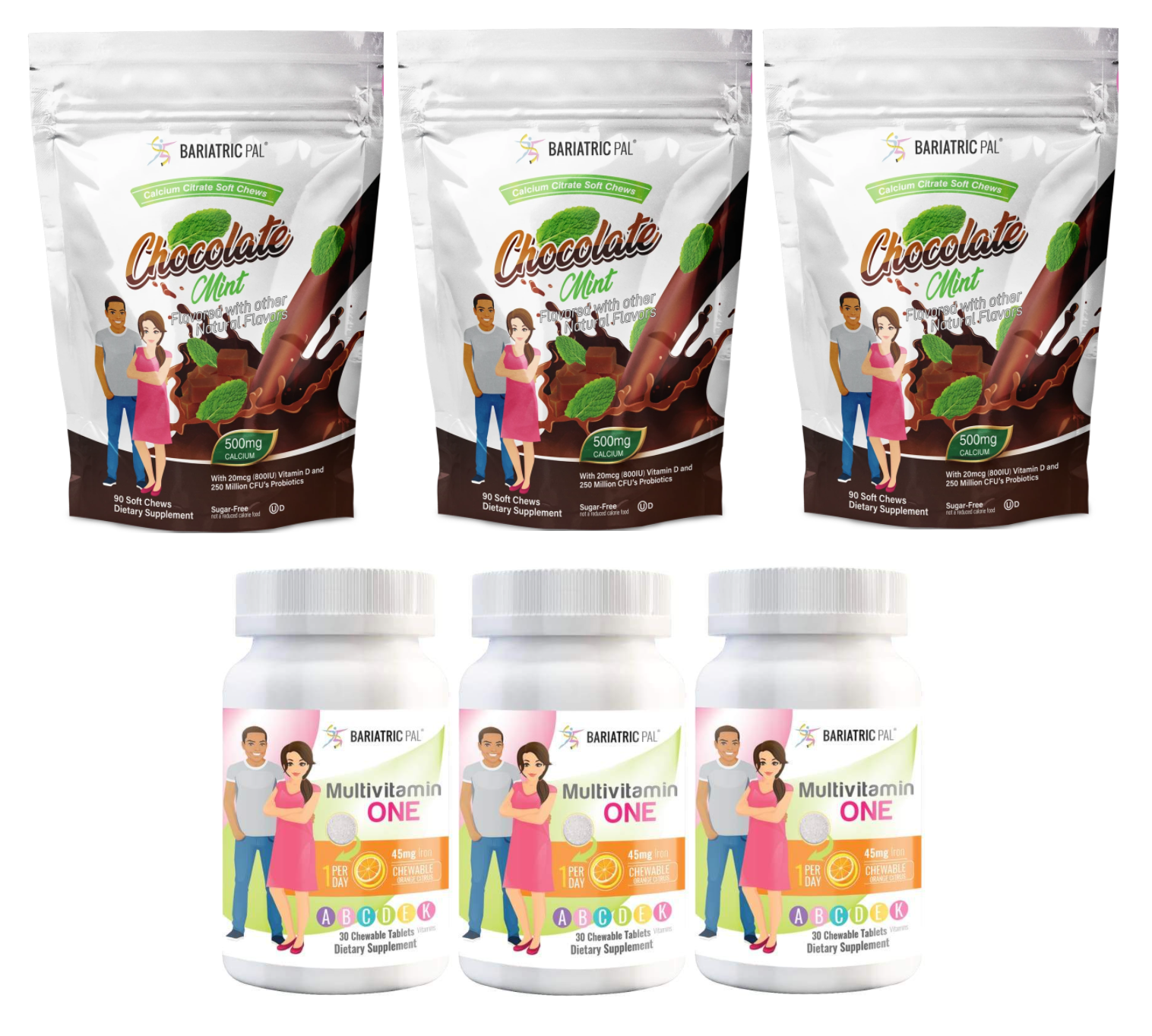 Gastric Sleeve Complete Bariatric Vitamin Pack by BariatricPal - Chewables - High-quality Vitamin Pack by BariatricPal at BariatricPal Store