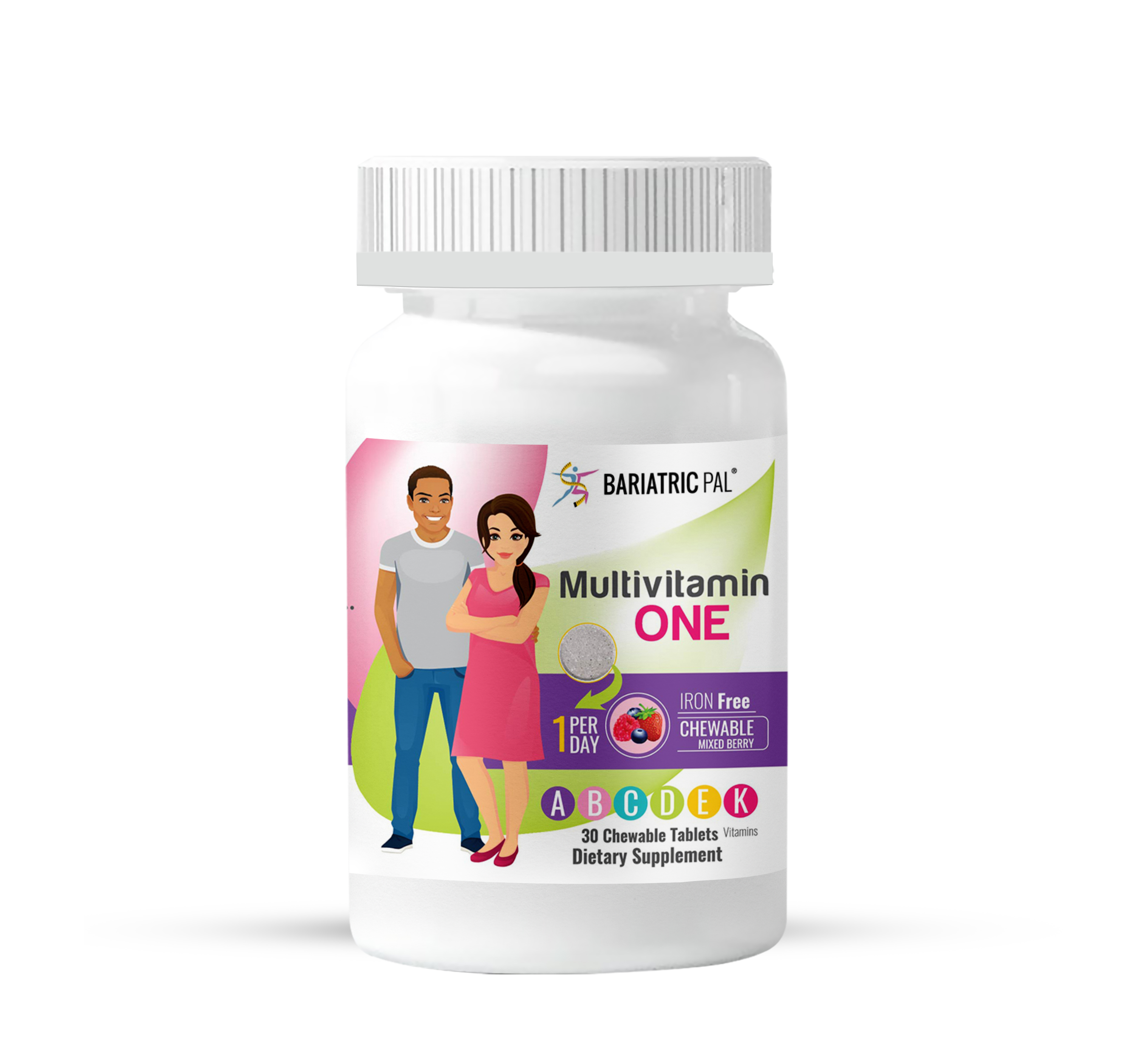 #12-Month Supply of BariatricPal Multivitamin ONE_Iron-Free #Type_Mixed Berry Chewable