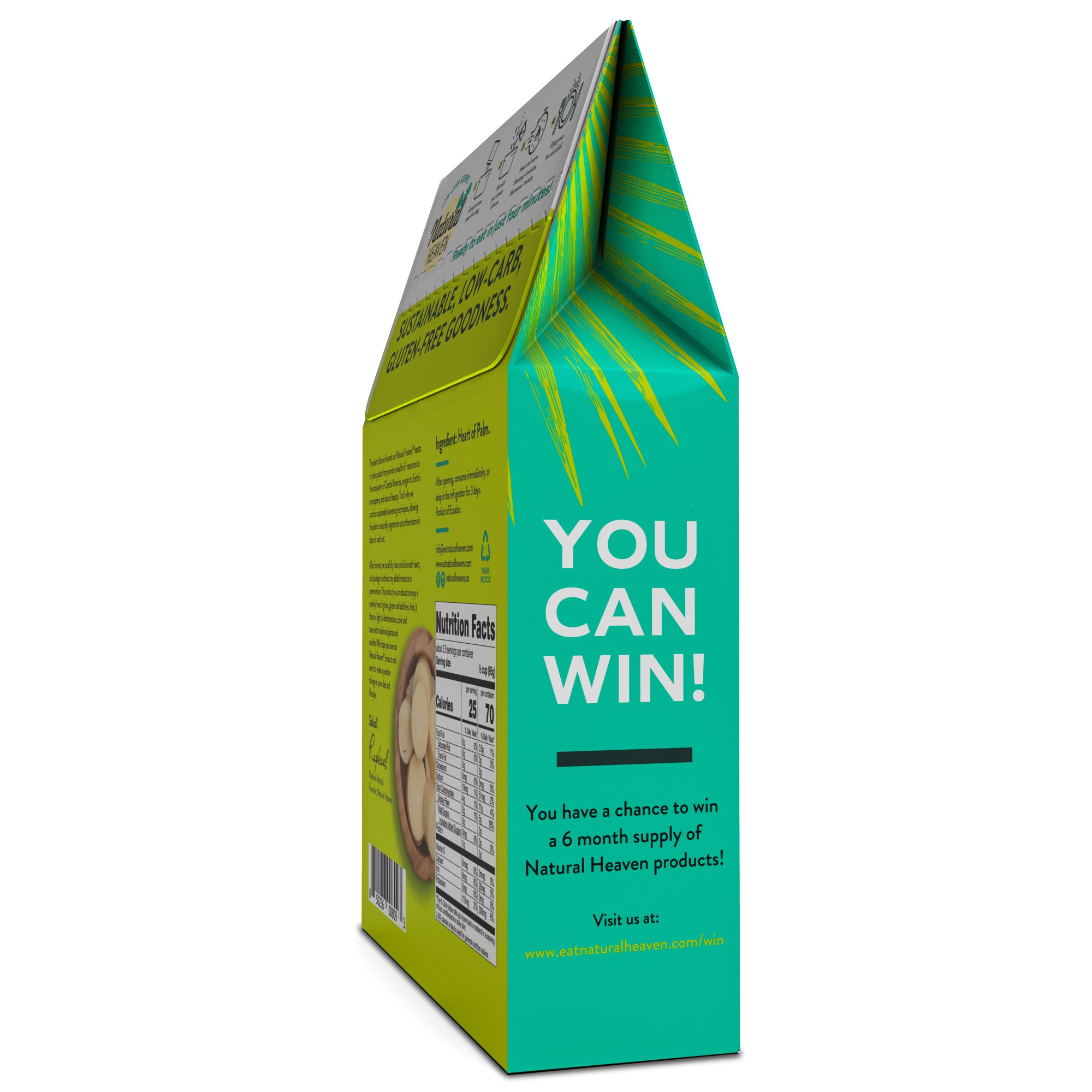 Ready Pasta Hearts of Palm Noodles by Natural Heaven - Angel Hair - High-quality Pasta by Natural Heaven at BariatricPal Store