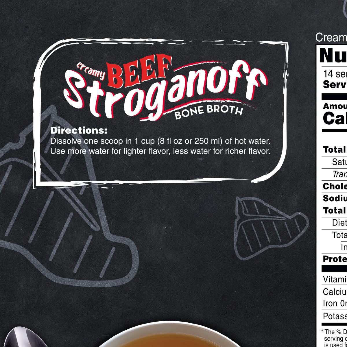 Inspire Beef Stroganoff Bone Broth - 15g Protein by Bariatric Eating - High-quality Hot Meals by Bariatric Eating at BariatricPal Store
