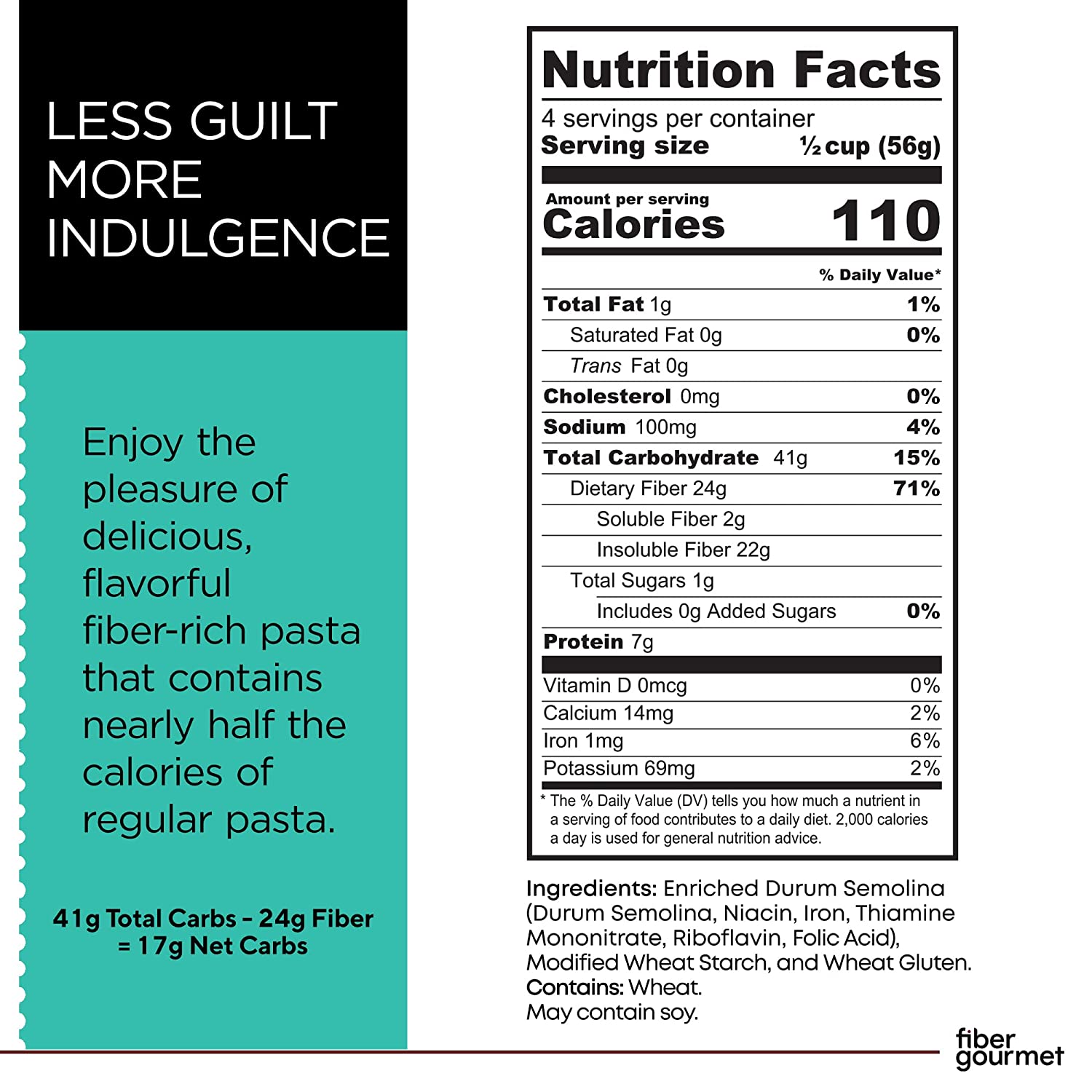 Fiber Gourmet Light Pasta - Elbow - High-quality Pasta by Fiber Gourmet at BariatricPal Store