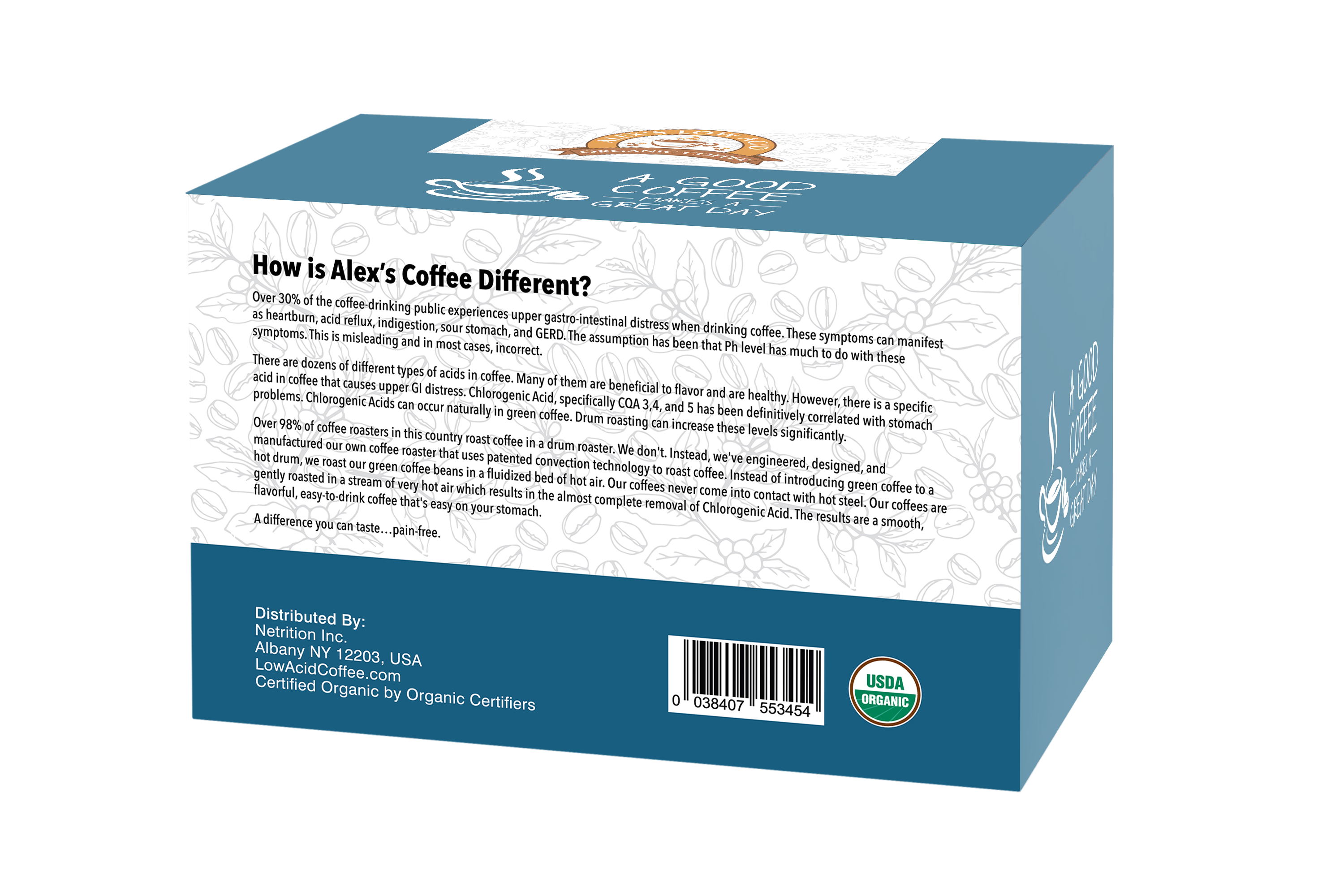 Alex's Low Acid Organic Coffee™ K-Cups - Half Caff - High-quality Coffee by Alex's Low Acid Coffee at BariatricPal Store