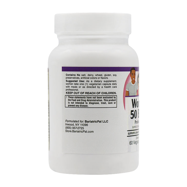 Women’s Prebiotic & Probiotic 50 Billion CFU Vaginal, Urinary Tract & Digestive Health Capsules by BariatricPal - High-quality Probiotic by BariatricPal at BariatricPal Store