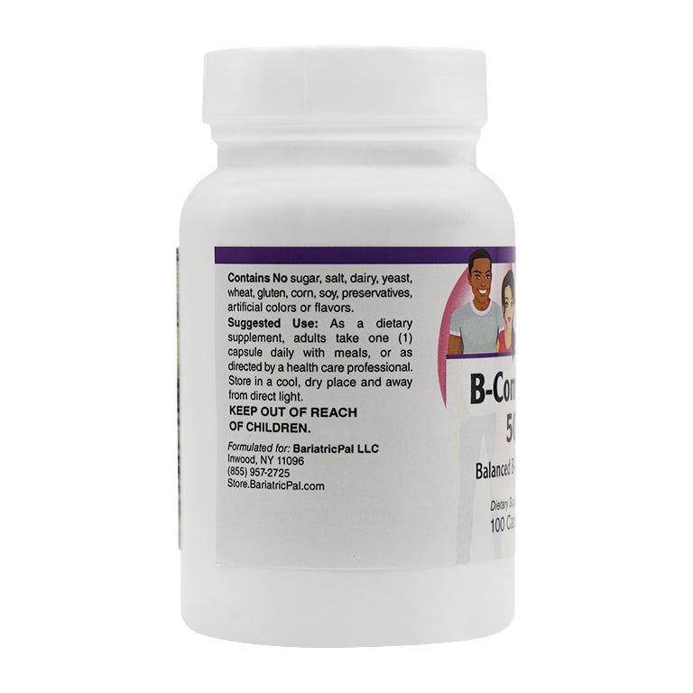 Sustained Release B-Complex 50 (USP-Grade!) - Easy Swallow Vegetarian Capsules by BariatricPal - High-quality B Vitamins by BariatricPal at BariatricPal Store