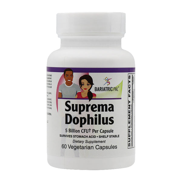 Suprema Dophilus Prebiotic & Probiotic Gastrointestinal & Immune Health 5 Billion CFU Vegetarian Capsules (60ct) by BariatricPal - High-quality Probiotic by BariatricPal at 