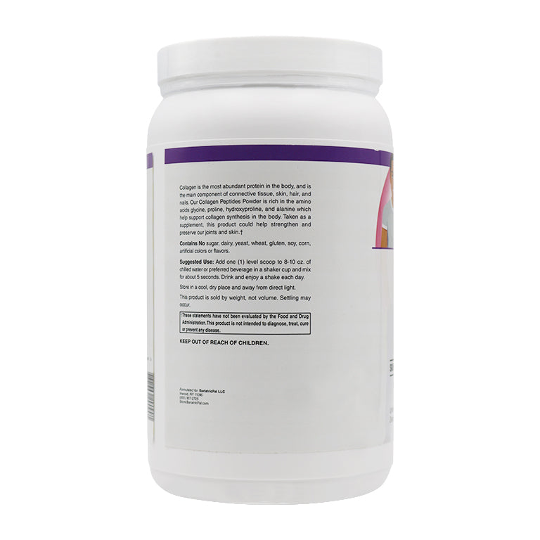 Collagen Peptides Powder (Hydrolyzed Type 1 & 3, Grass Fed) Skin, Hair, Nail & Joint Support by BariatricPal - Unflavored & Unsweetened - High-quality Collagen Powder by BariatricPal at BariatricPal Store