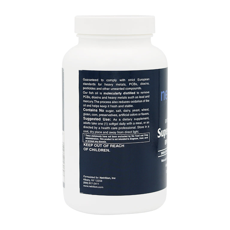 Enteric Coated Super Omega-3 Softgels 120's by Netrition - High-quality Omega-3 by Netrition at BariatricPal Store