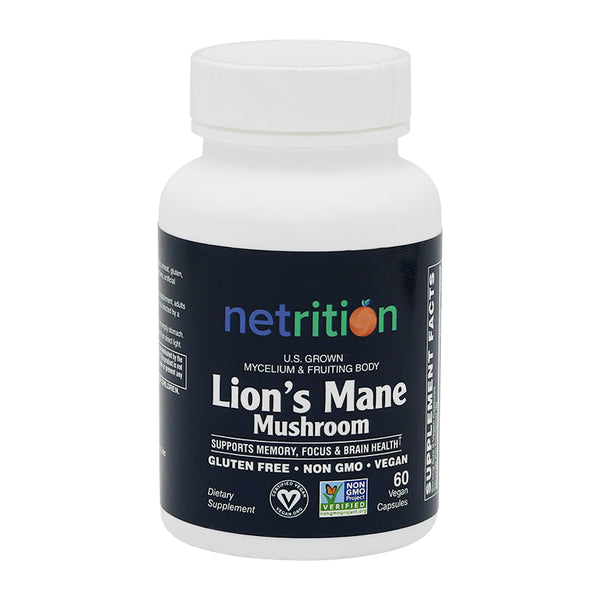 Lion's Mane 500 Mg Vcaps 60's by Netrition - High-quality Memory by Netrition at 