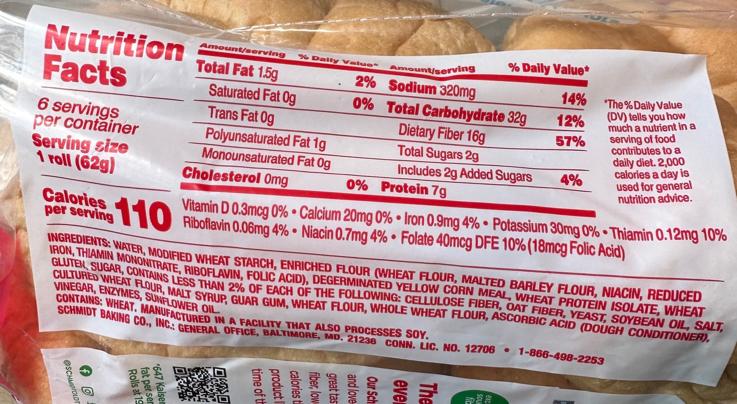 Schmidt / Old Tyme 647 Italian Kaiser 6 rolls - High-quality Bread Products by Schmidt / Old Tyme at BariatricPal Store