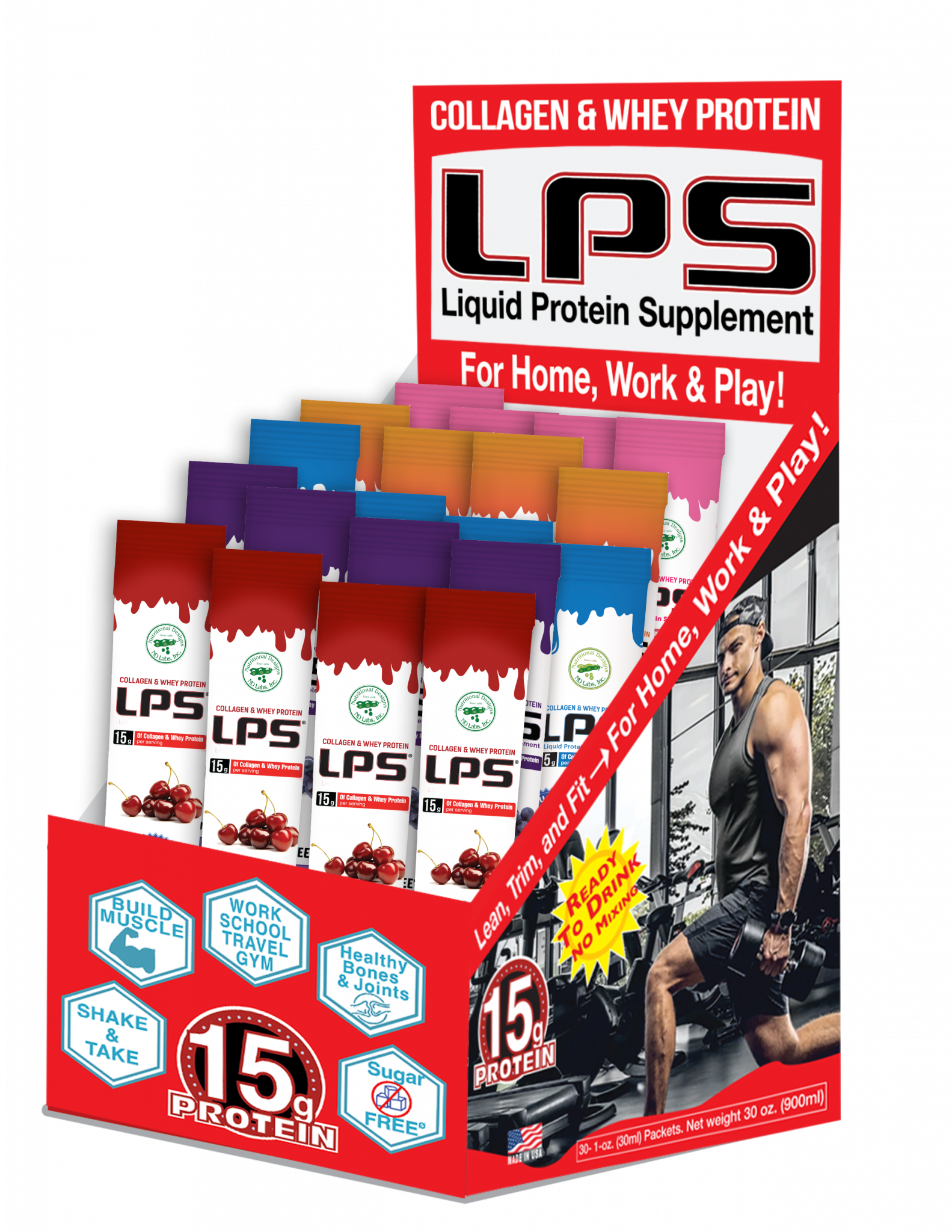 LPS Sugar Free® Collagen & Whey Liquid Protein Supplement by Nutritional Designs 1 oz Packets Variety Pack - 30 Count - High-quality Liquid Protein by Nutritional Designs Inc at BariatricPal Store