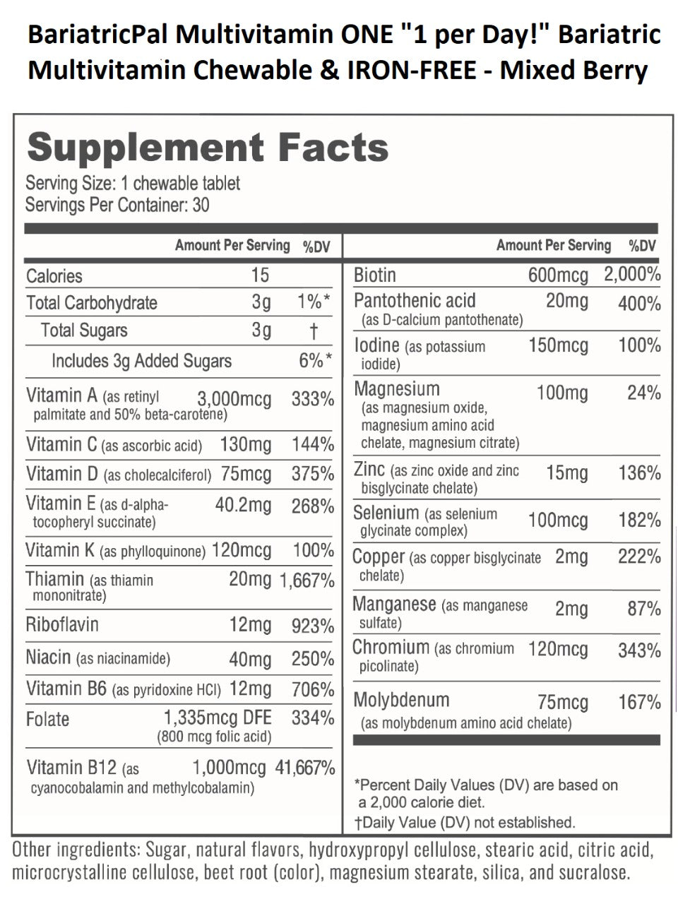 Gastric Band Complete Bariatric Vitamin Pack by BariatricPal - Chewables - High-quality Vitamin Pack by BariatricPal at BariatricPal Store