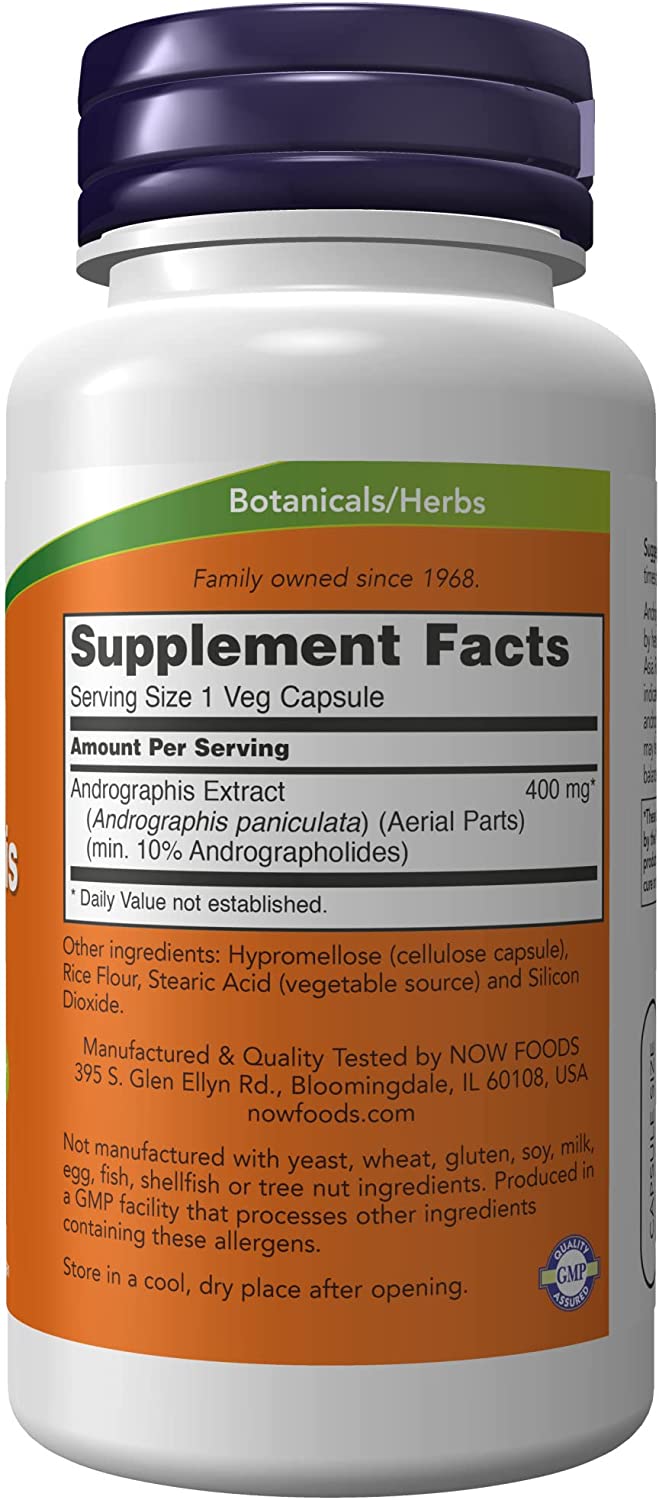 NOW Andrographis Extract 90 veg capsules - High-quality Herbs by NOW at BariatricPal Store