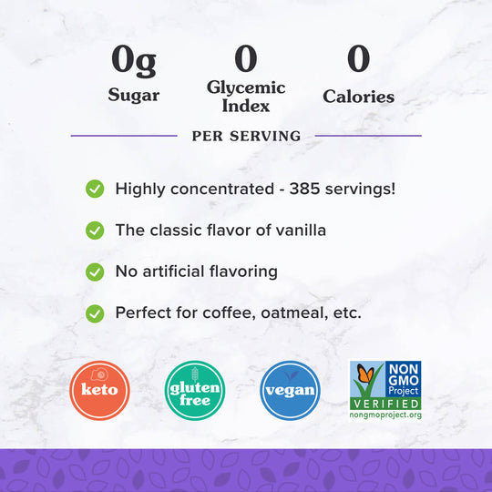 NuNaturals NuStevia Vanilla Syrup 16 fl oz. - High-quality Sweetener by NuNaturals at BariatricPal Store